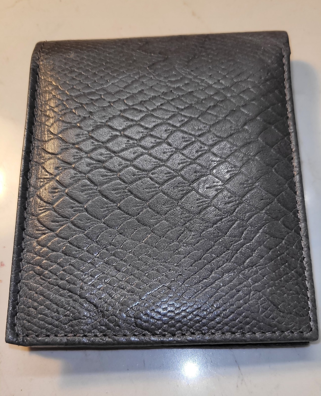 Genuine Leather Mens Access Denied Pocket Wallet Card Holder lots of slots