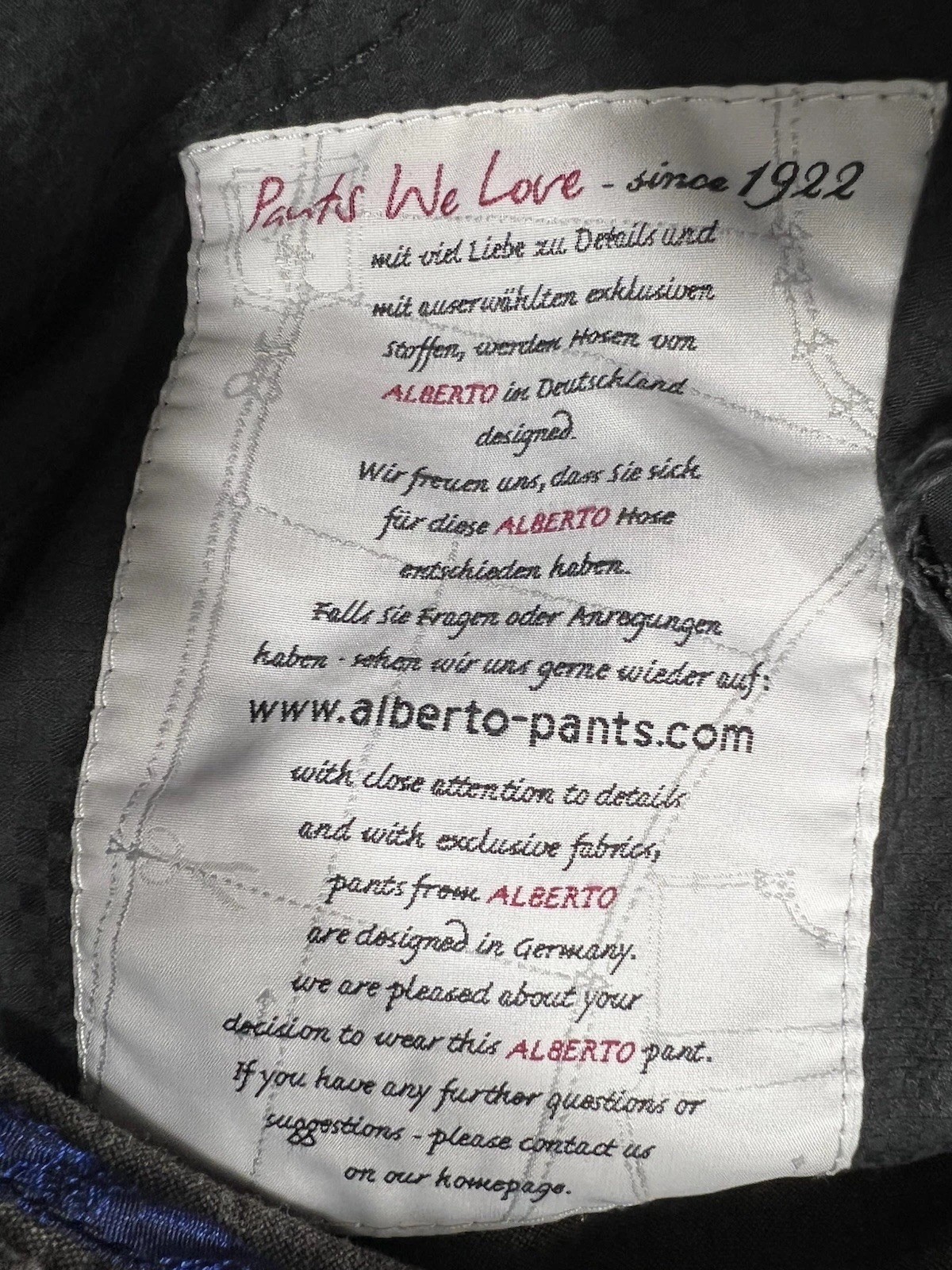 ALBERTO Mens EU56 US40 Ceramica Golf Pants Stretch Performance Modern Luxe