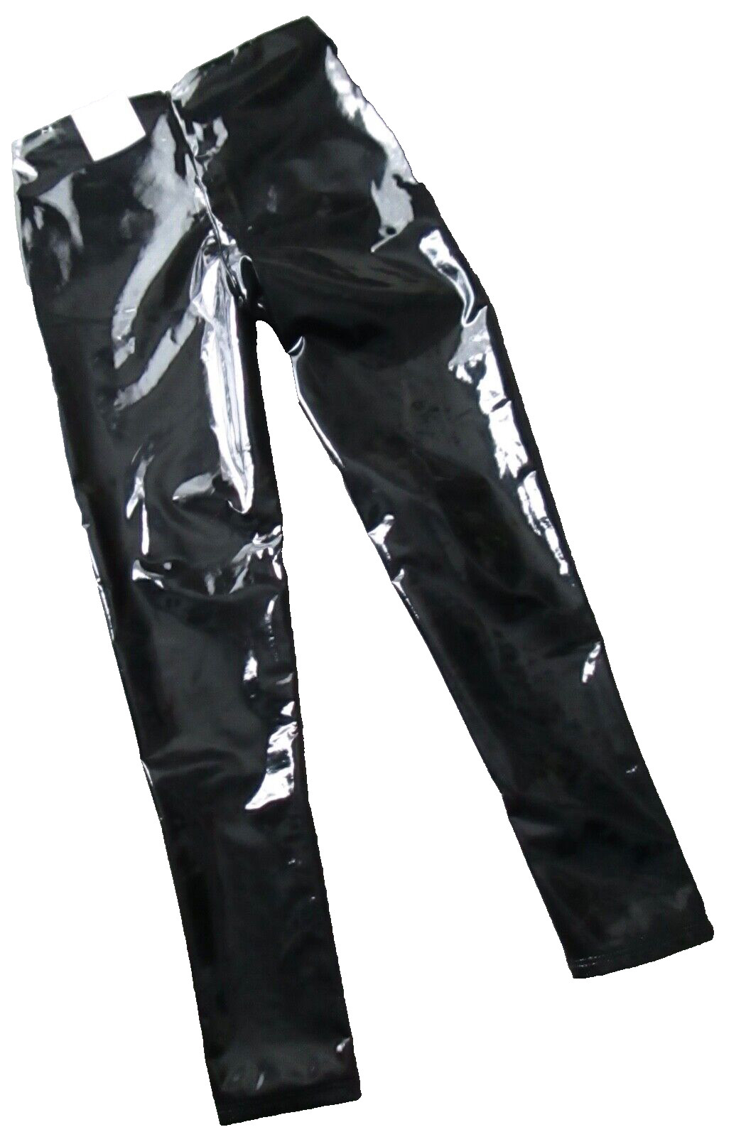 NWT! KANCAN BLACK LIQUID WET LOOK SHINY SKINNY FITTED LEGGING PANTS SIZE L