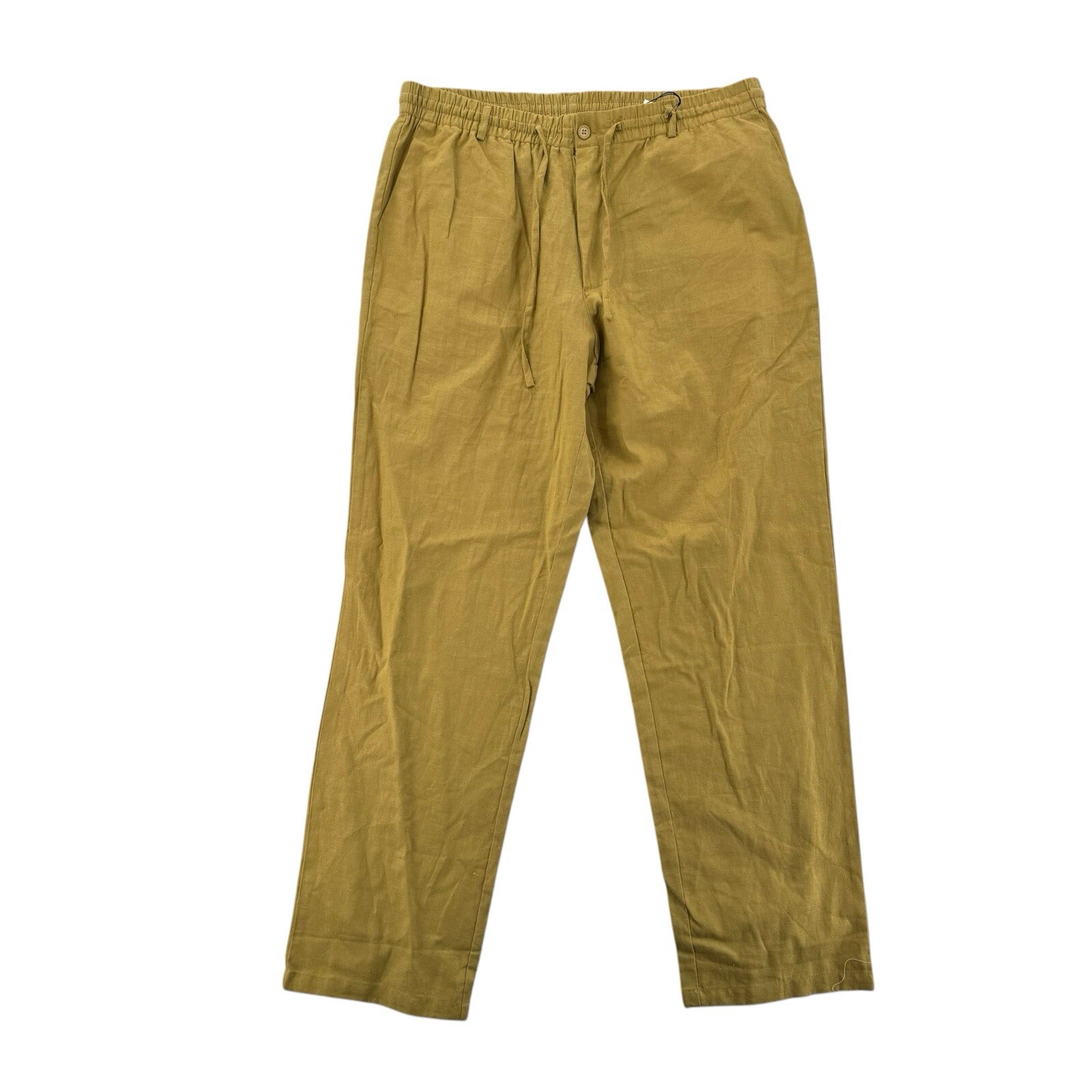 NWT Hat And Beyond Pants Womens Size 2XL Linen Stretch Elastic Drawstring Basic
