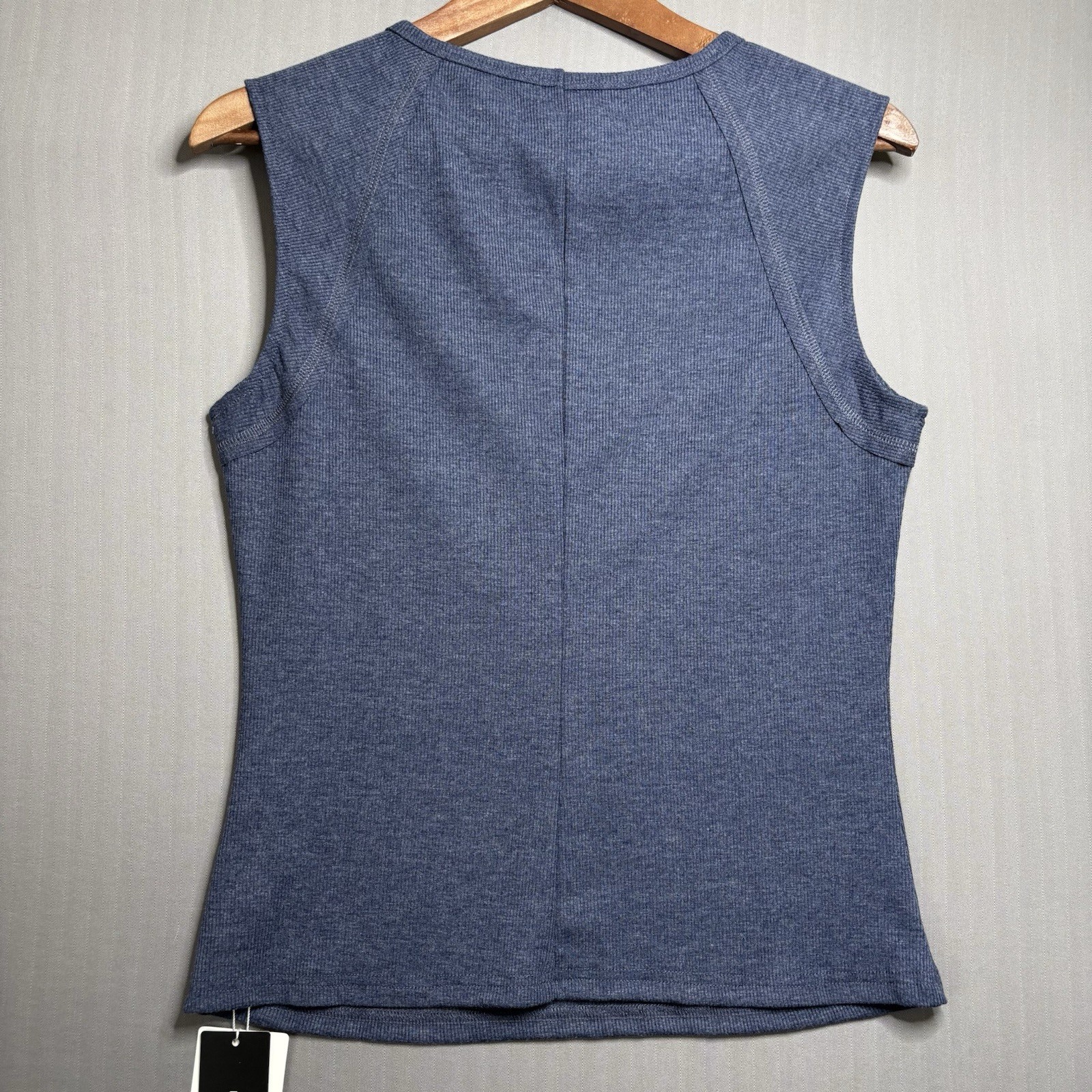PRETTYGARDEN Ribbed Knit Tank Top Womens Medium Cap Sleeve Fitted Classic Chic