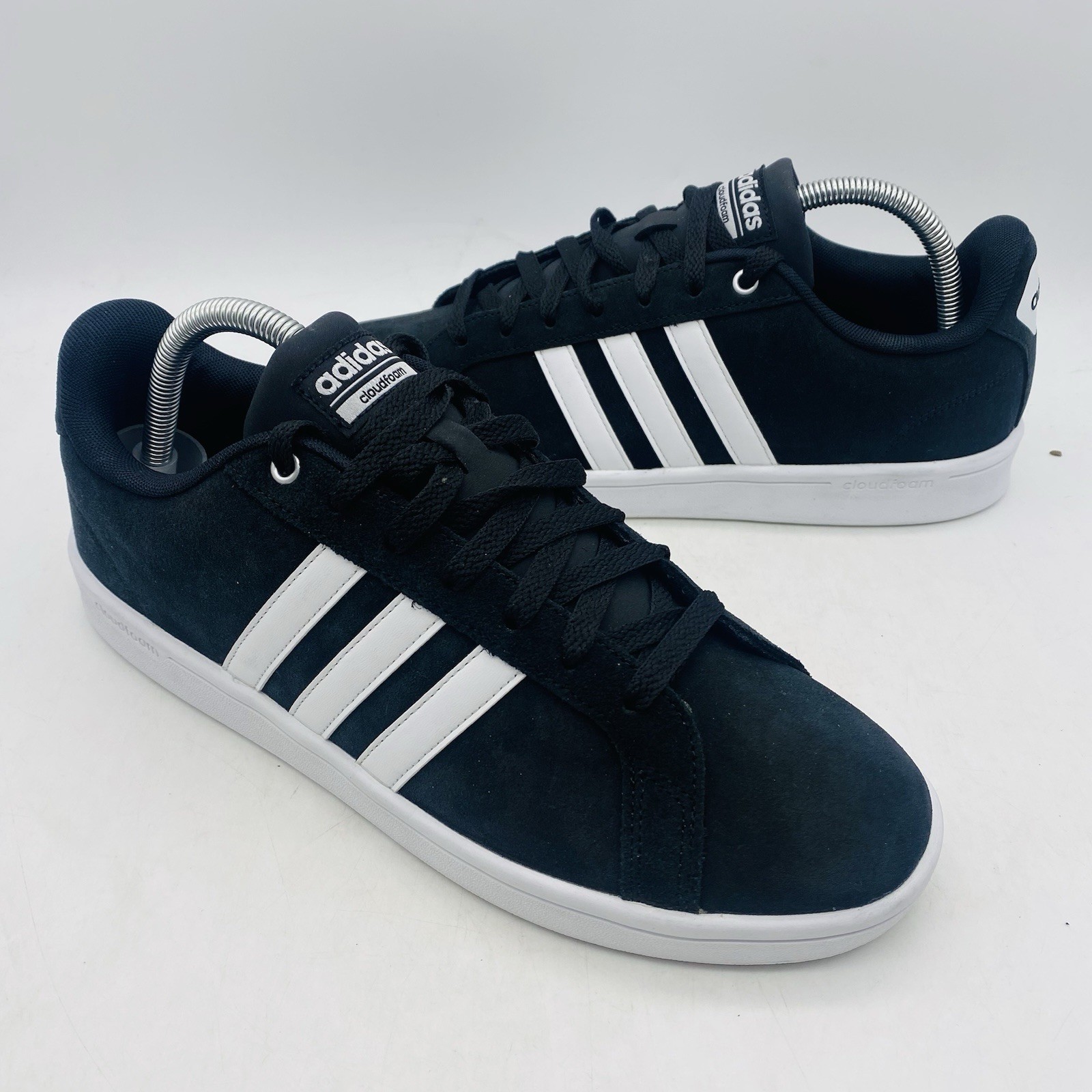 adidas CloudFoam Advantage Shoes Men’s Size 8.5 Black Suede Trainer Shoe B74226
