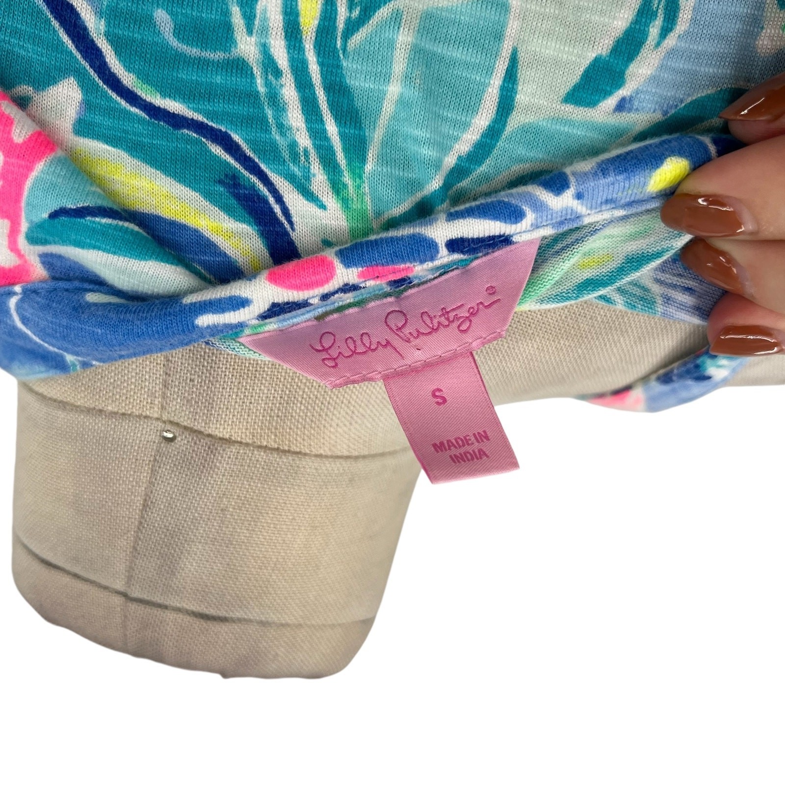 Lilly Pulitzer Shay Dress Bennett Blue Celestial Seas Starfish Print Size Small
