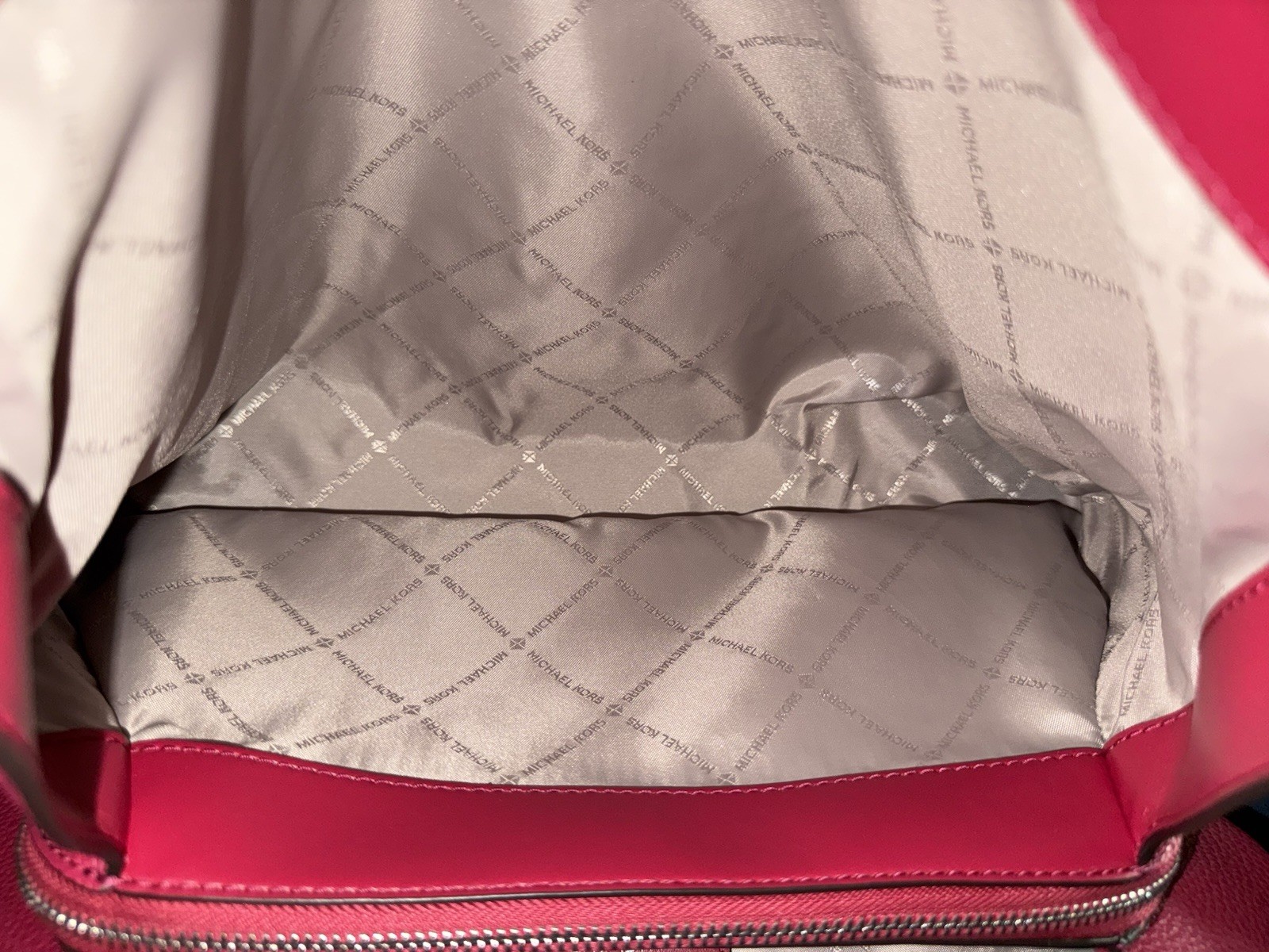 Michael Kors Christina Large Pebbled Leather Shoulder Bag In Dark Raspberry