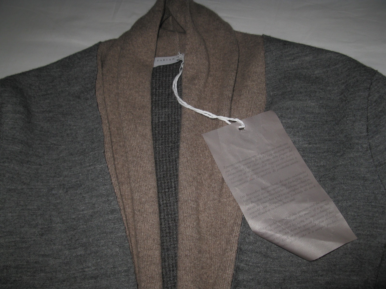 NWT FABIANA FILIPPI Gray Wool Coat with Leather Buckle Size IT46