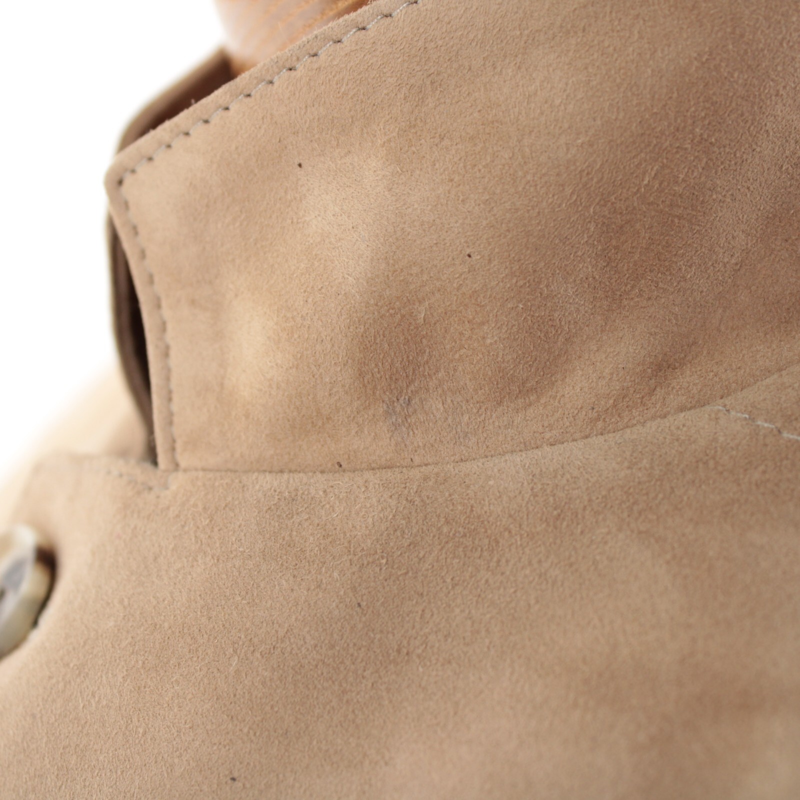 Rifugio NWD Vest / Bodywarmer Size 48 (Small US) In Solid Tan Suede Handmade