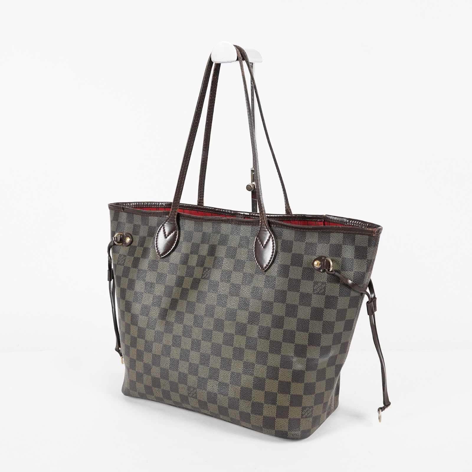 Louis Vuitton Neverfull MM N51105 Damier Ebene Brown Tote Bag Used 07E133960027