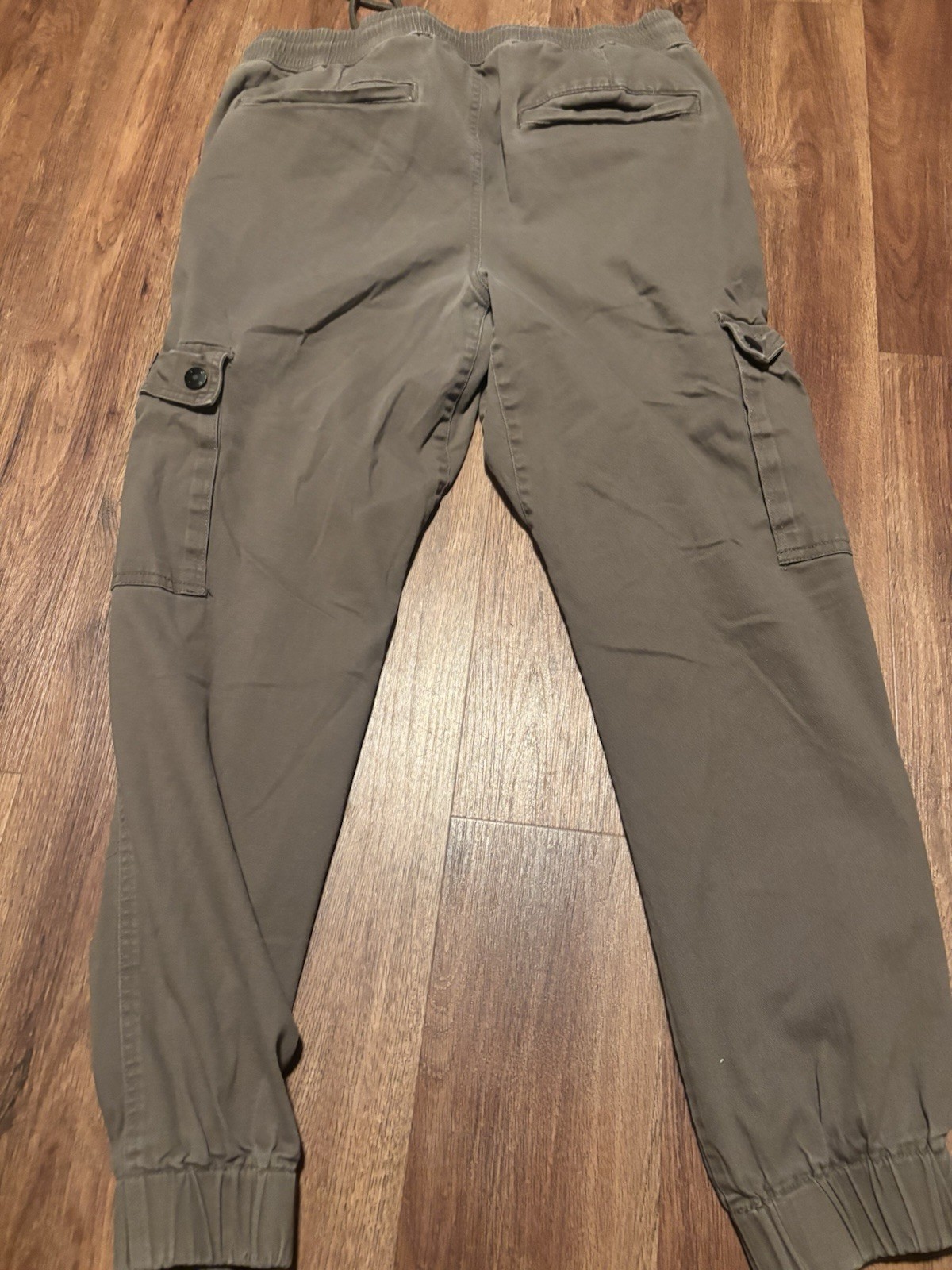 WeSC Men’s Gray Cargo Jogger Pants XL Tapered Drawstring Elastic Waist
