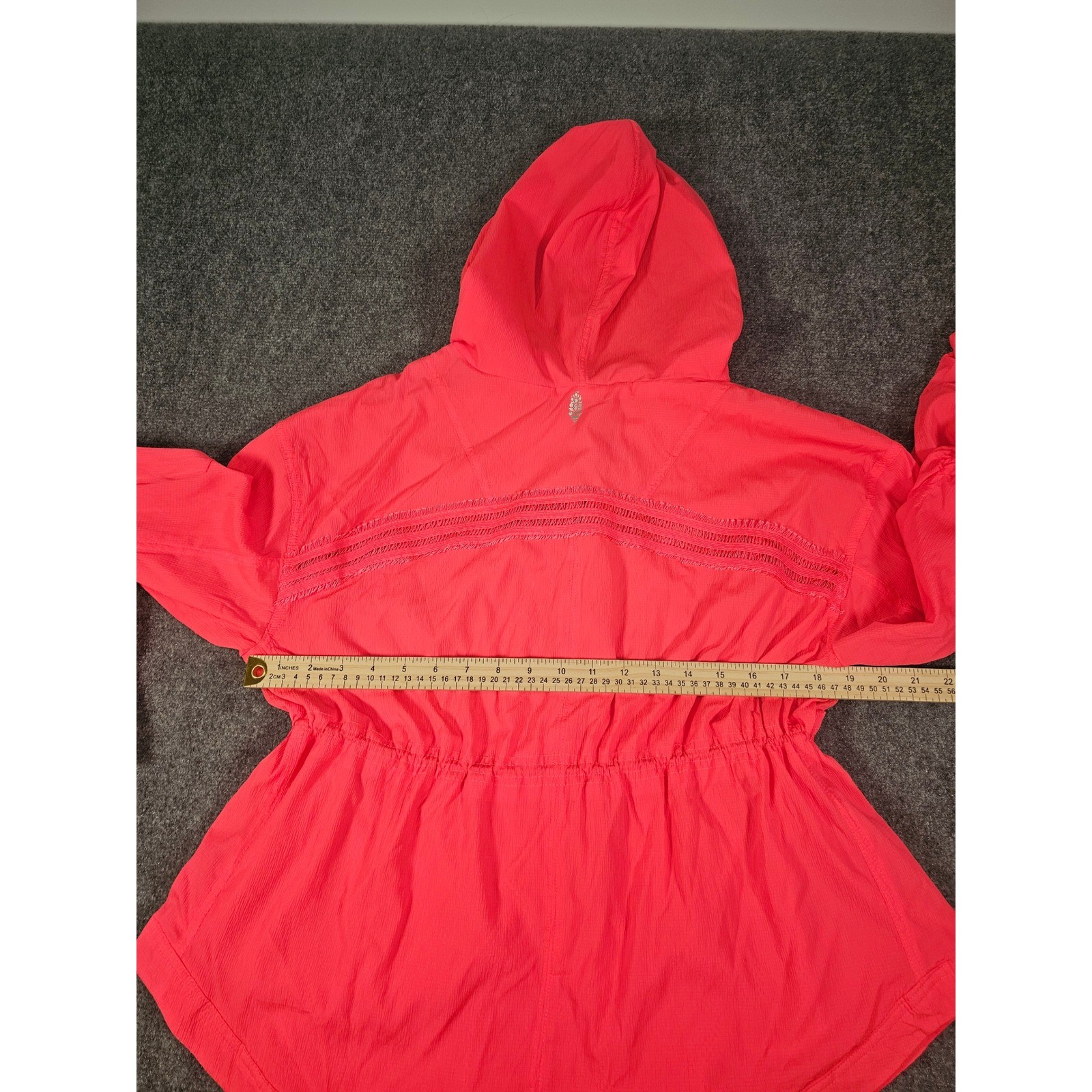 Free People Movement Pink Vivid Coral Run Wild Athletic Windbreaker Jacket S