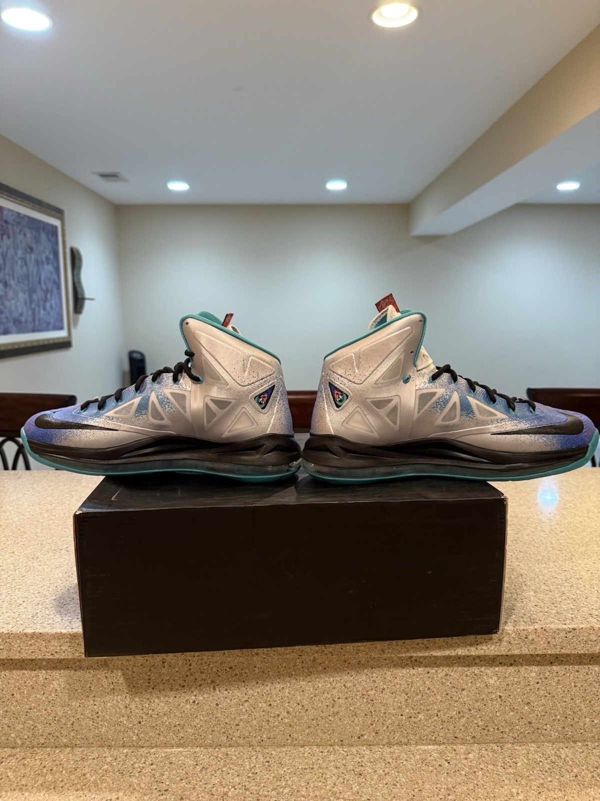 Nike LeBron Men’s Sneakers Grey-Pure Platinum, Size 10