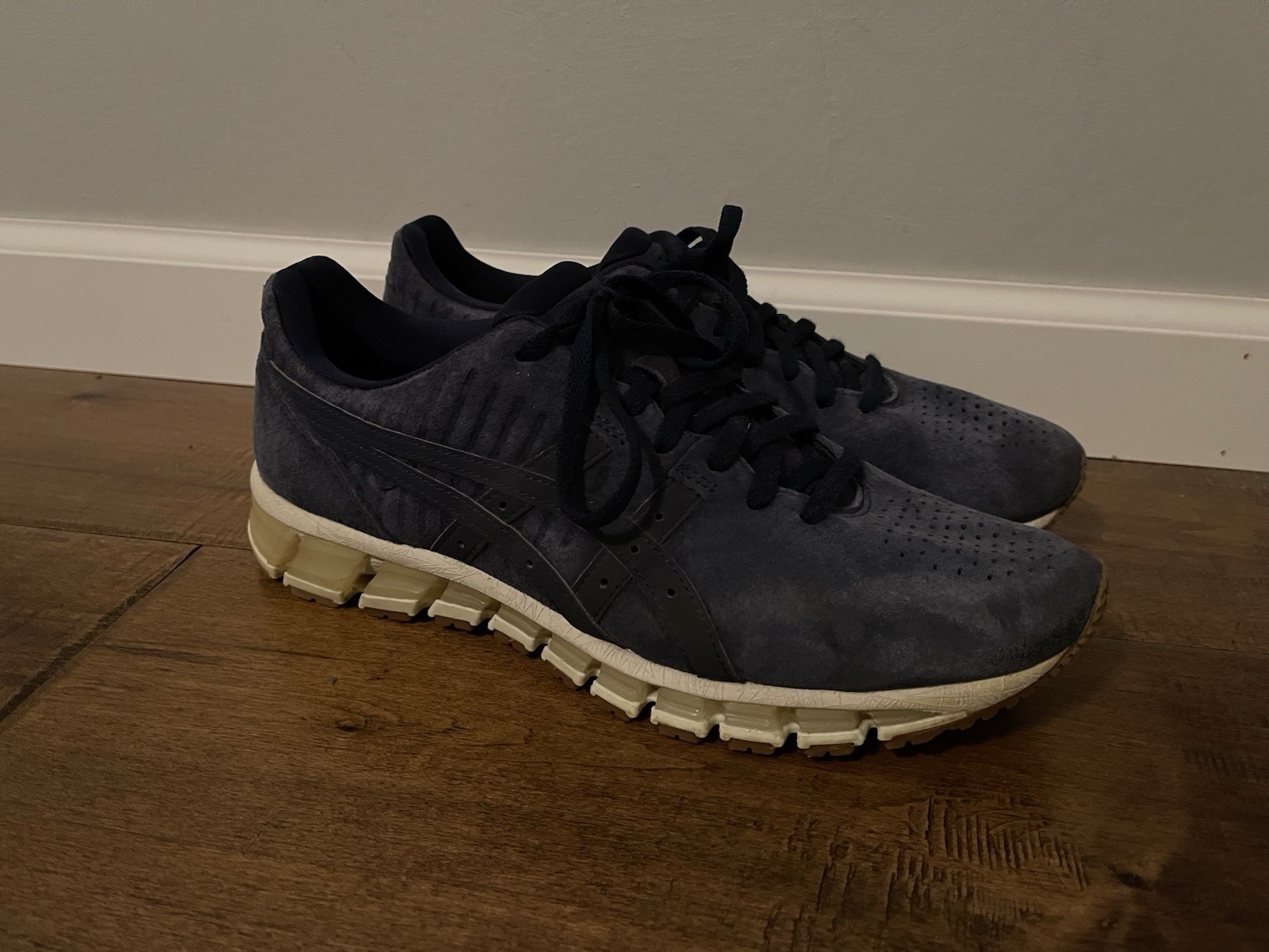 Asics Gel Quantum 360 4 LE Shoes Navy Blue Suede Sneakers 1021A105 – Men’s 10