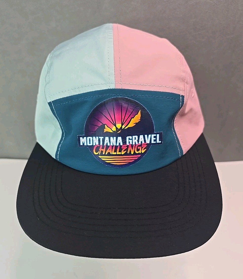 Montana Gravel Challenge mountain bike race hat 5 panel nylon strapback Huson MT