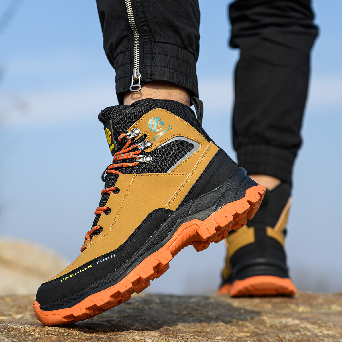 Mens Waterproof Work Boots Steel Toe shoes Safety Shoes Indestructible Non Slip