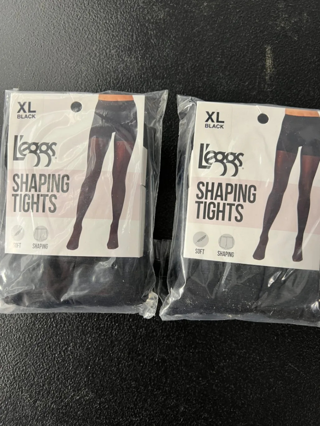 2x Leggs Shaping Tights XL Black 60 Denier Soft Stretch Comfortable Women