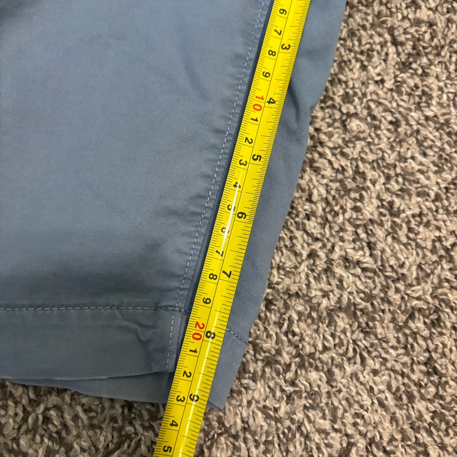 American Eagle Next Level Flex Mens Slim Classic Chino Shorts Light Blue Size 30