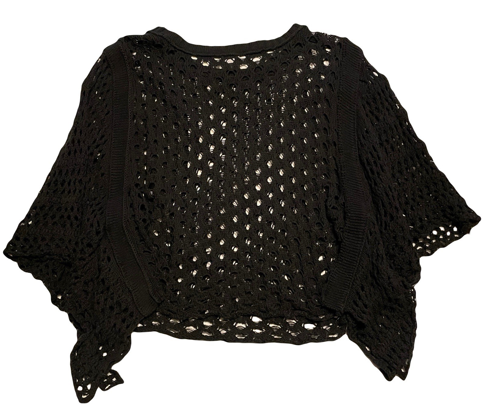 Converse Black Soft Knit Batwing Dolman Sleeve Pullover Sweater M