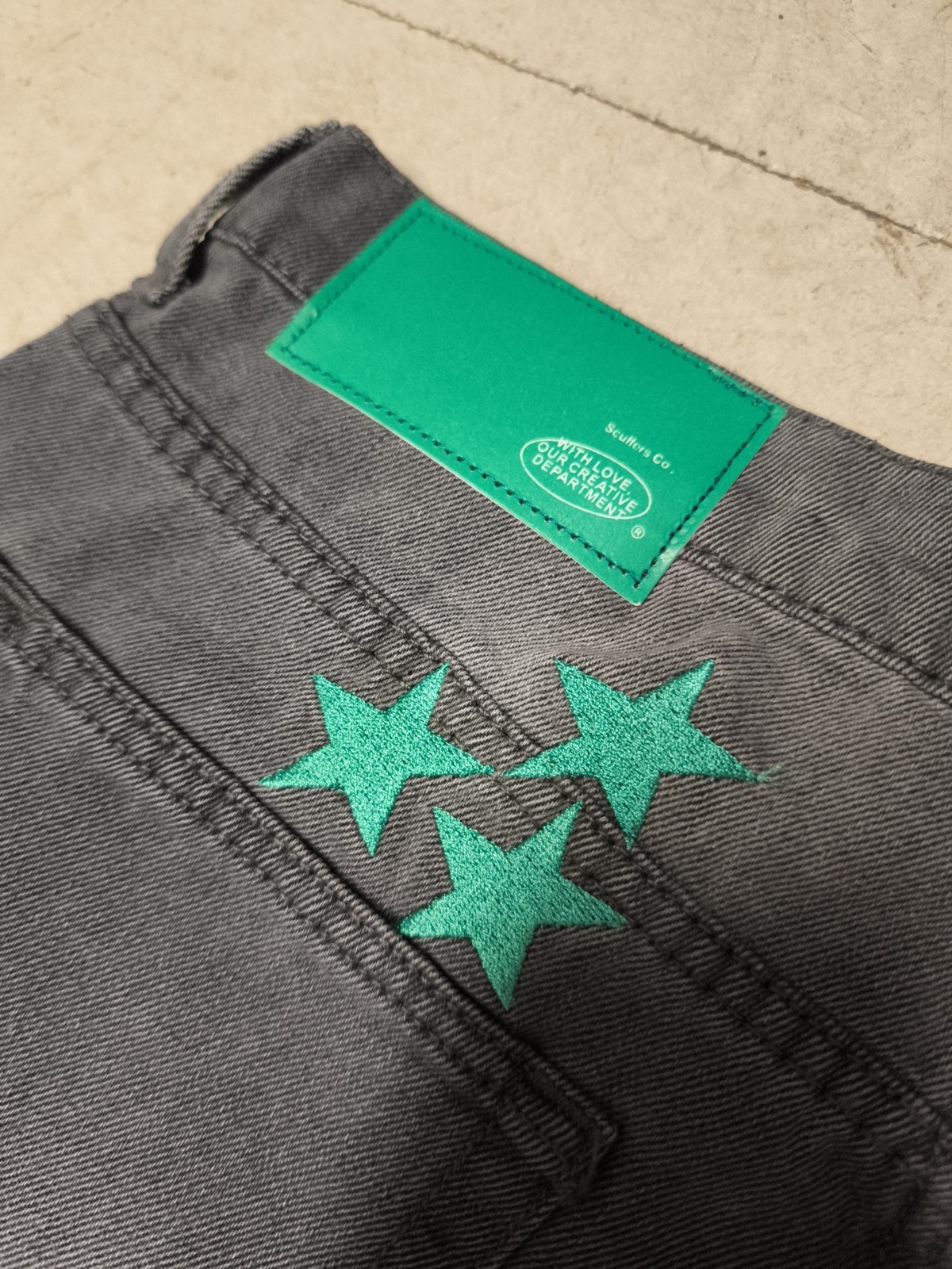 Scuffers Jumbo Pants Washed Grey Baggy Denim Jeans W32 – BNWT