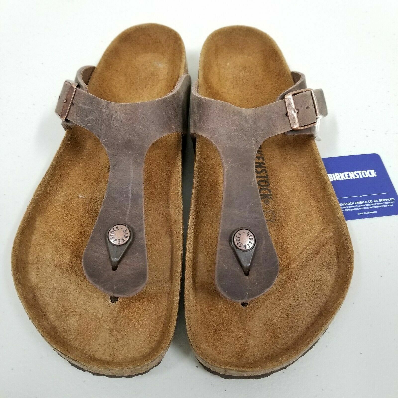 New with Box Birkenstock Gizeh Habana Regular – Select Size