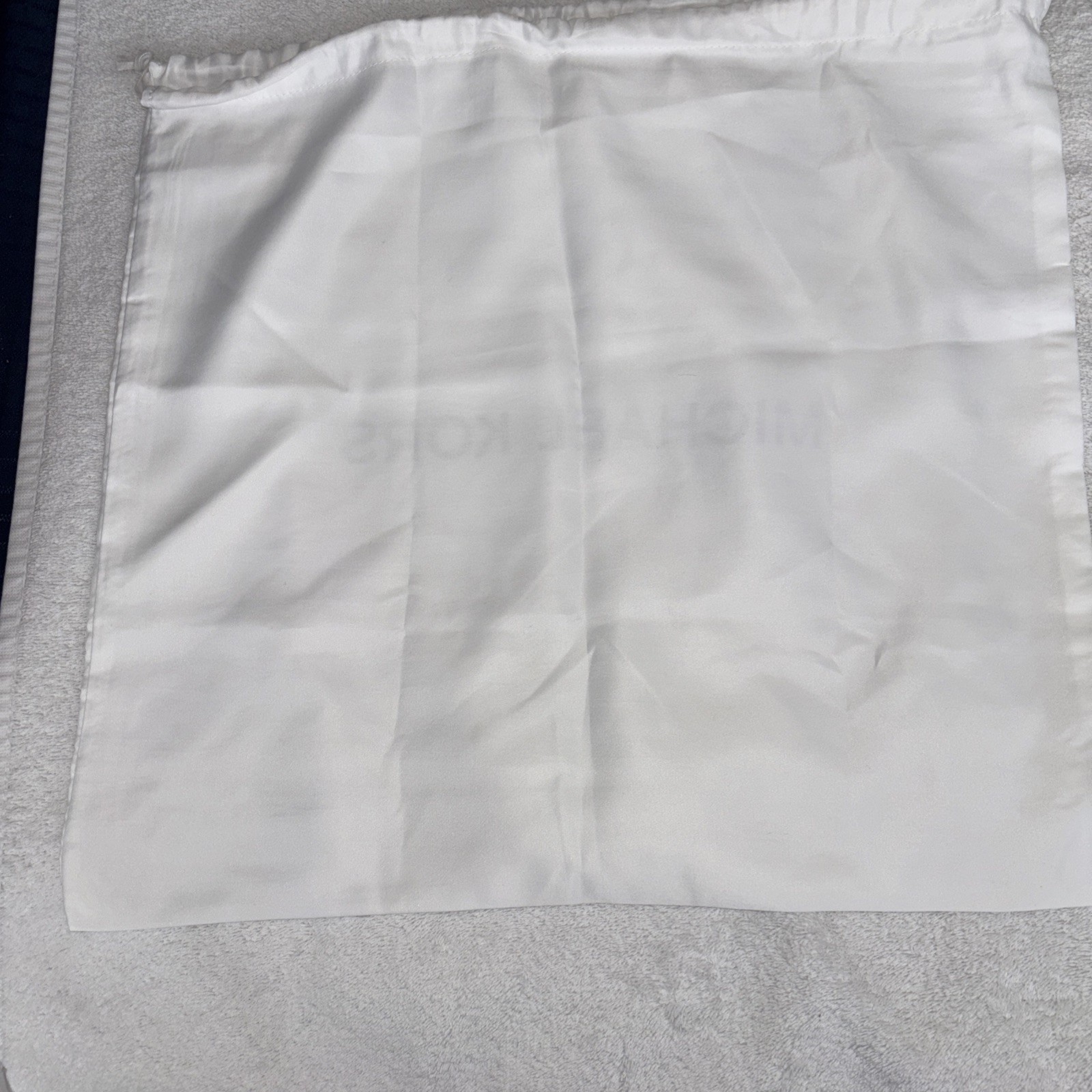 Michael Kors Logo White Satin Drawstring Cover Dust Bag 15″x 16″