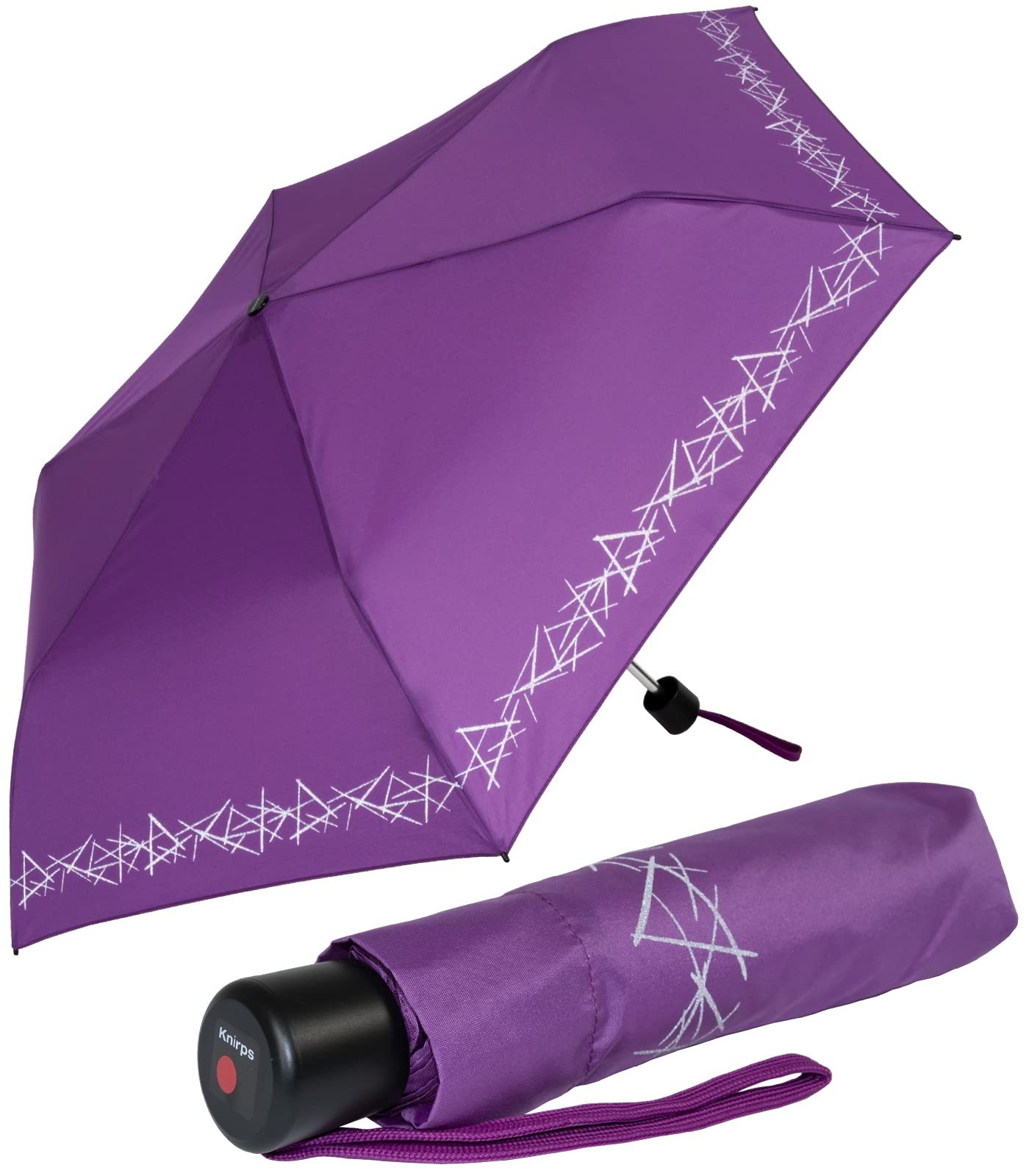 4Kids children’s pocket umbrella reflective with reflective trim purple