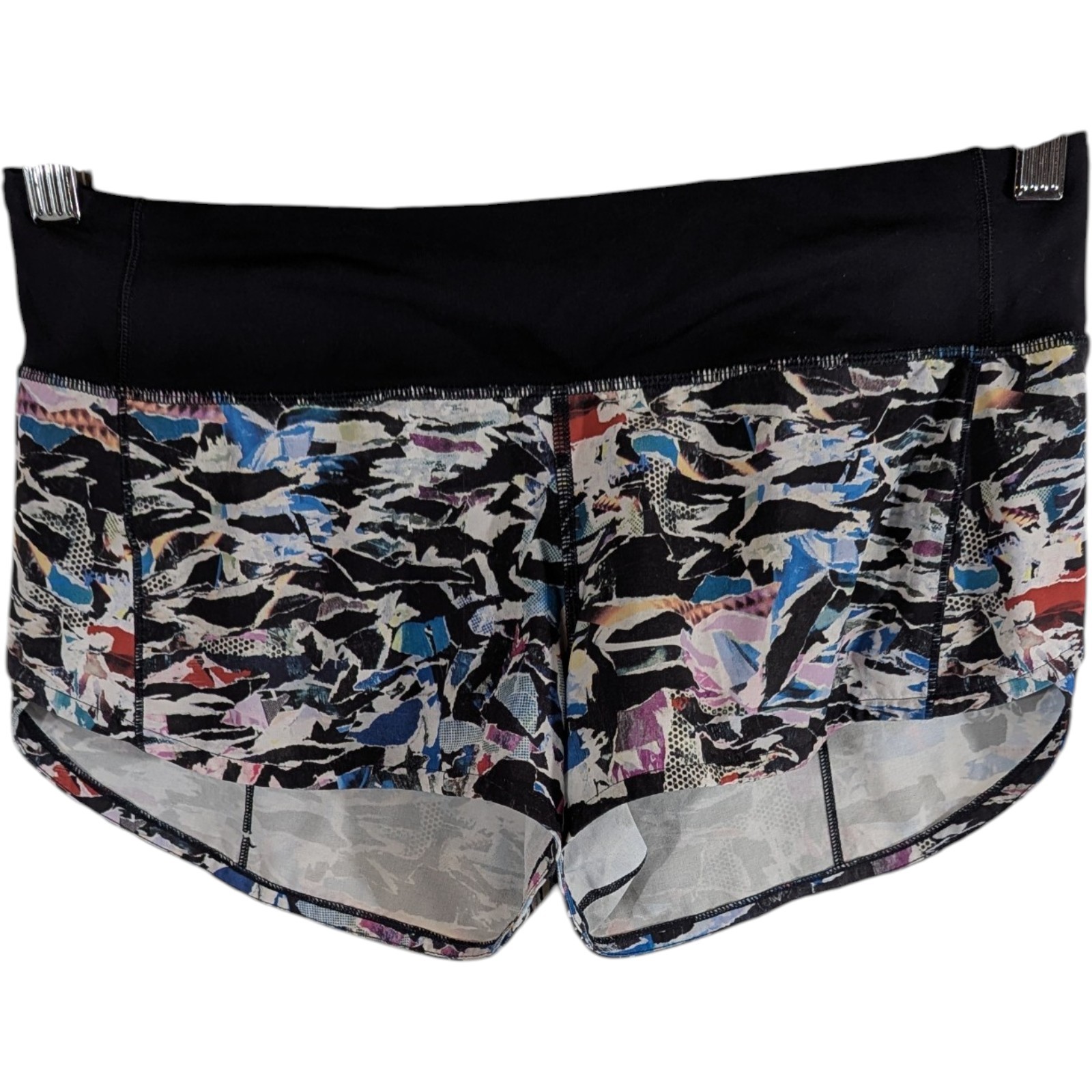 Lululemon Speed Up Lined Shorts Size 4 Womens Colorful Vented Side Slit Pockets