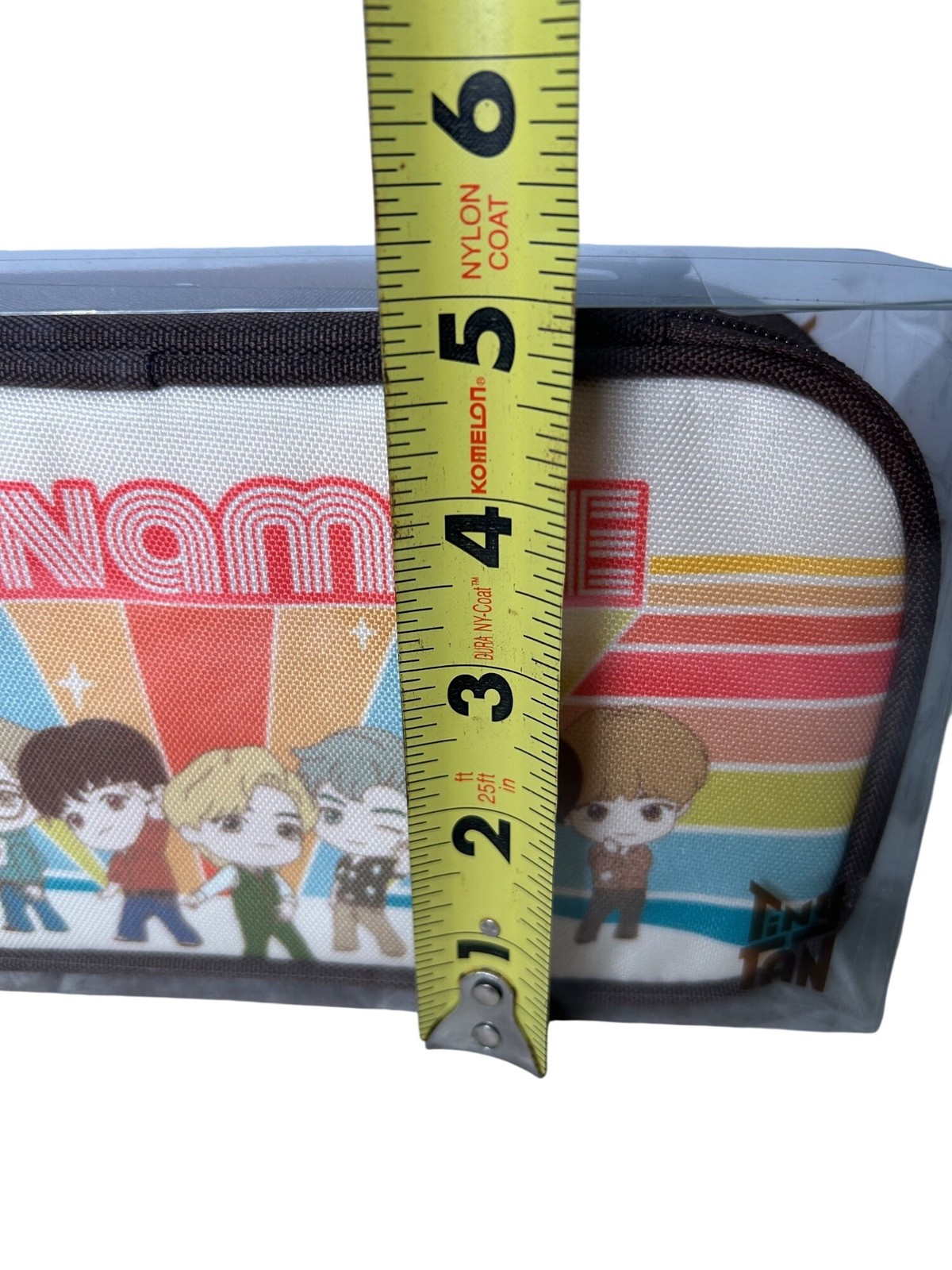 NEW TinyTAN Dynamite Multi Pouch Colorful Character Design & Zipper Closure BTS