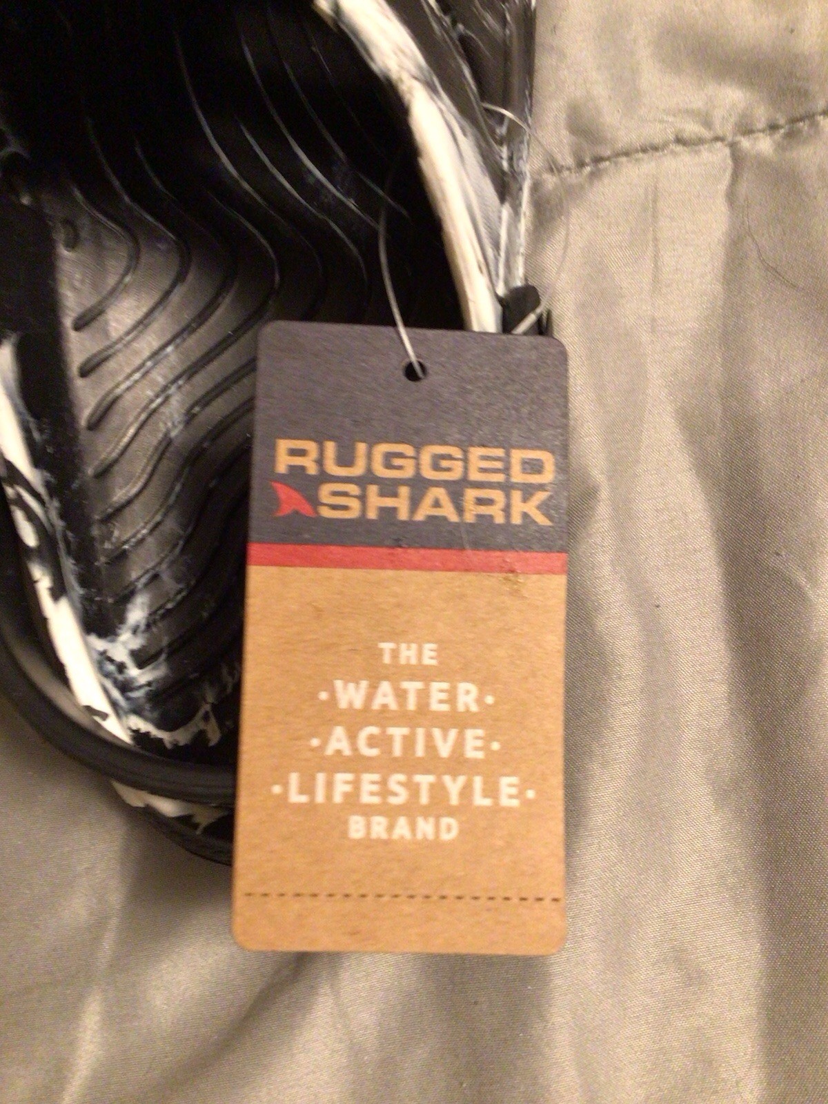 Rugged Shark Unisex Kids Rubber Slip On Shoe Sz 4 NWT Black Camo