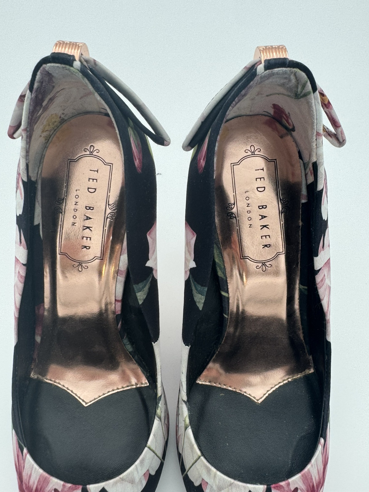 Ted Baker LIVLIAP Printed Slim Bow Court BLACK IGUAZU Women’s Shoes Size US 6
