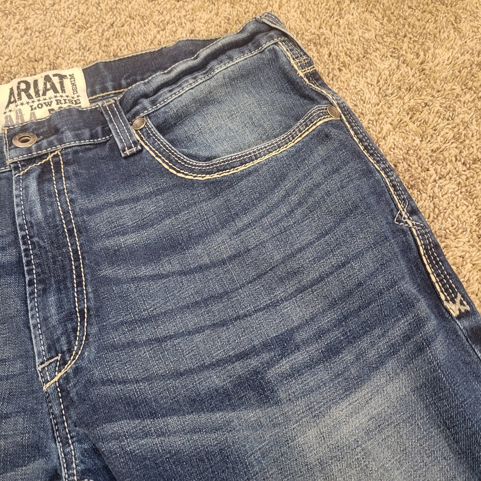 Ariat M4 Men Jeans 40×32 Low Rise Boot Cut Denali Stretch Western Workwear