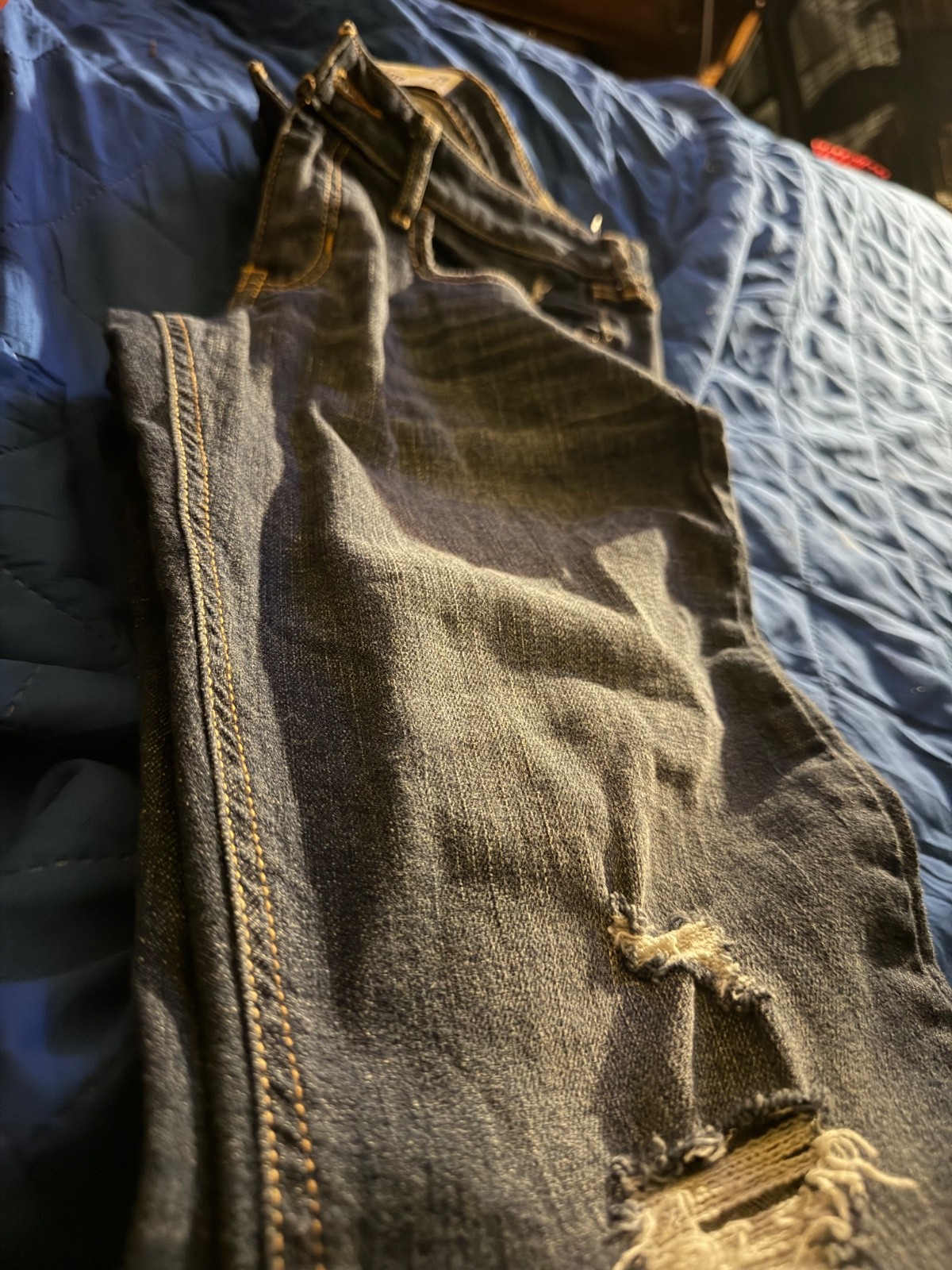 Hollister Skinny Jeans, #3E0934 Blue Denim Wash Button Fly Size 28×32