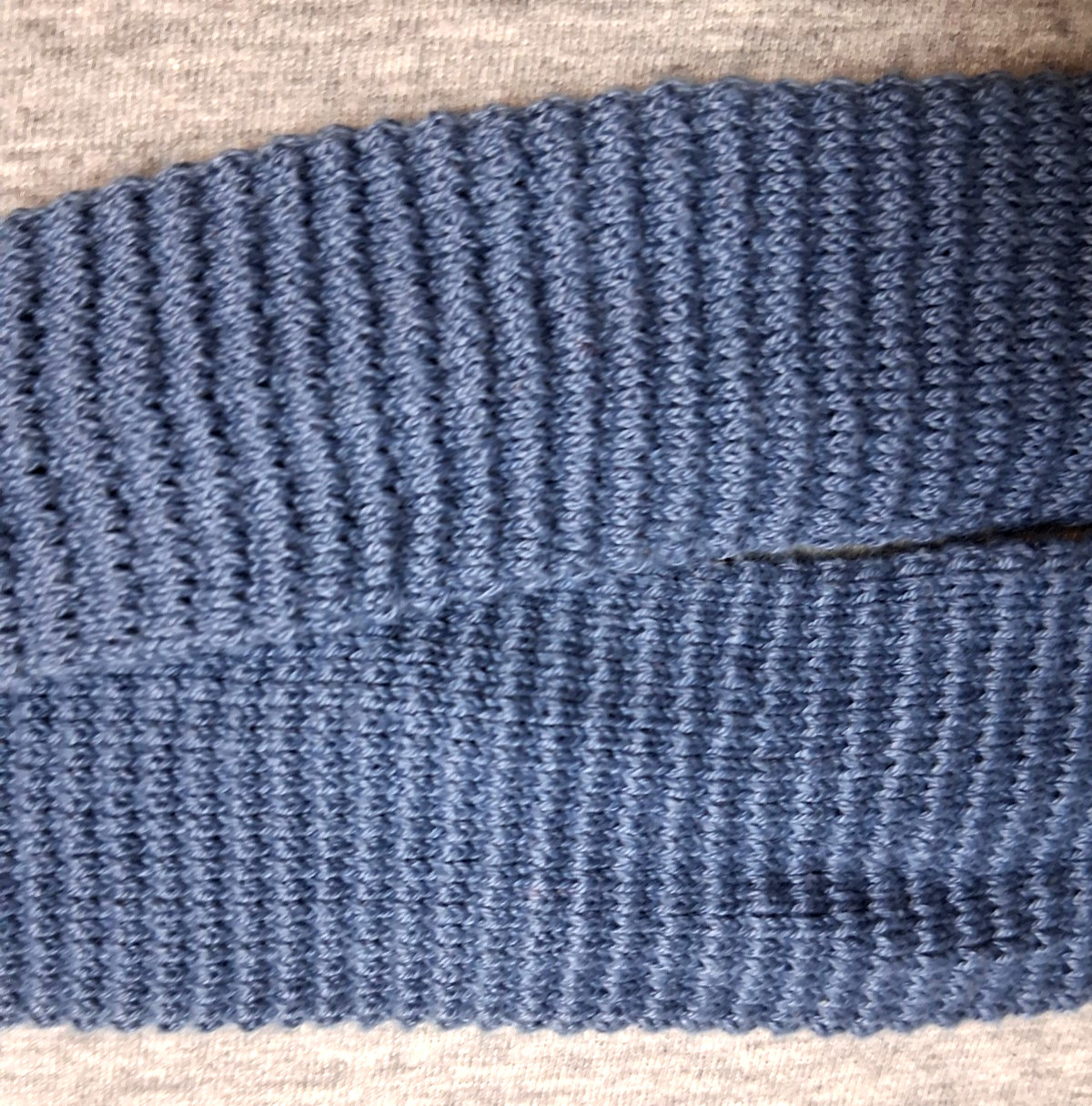 615 Collection Blue Men’s Neck Tie~Skinny Square~100% Lisle Cotton~Made USA~42″L