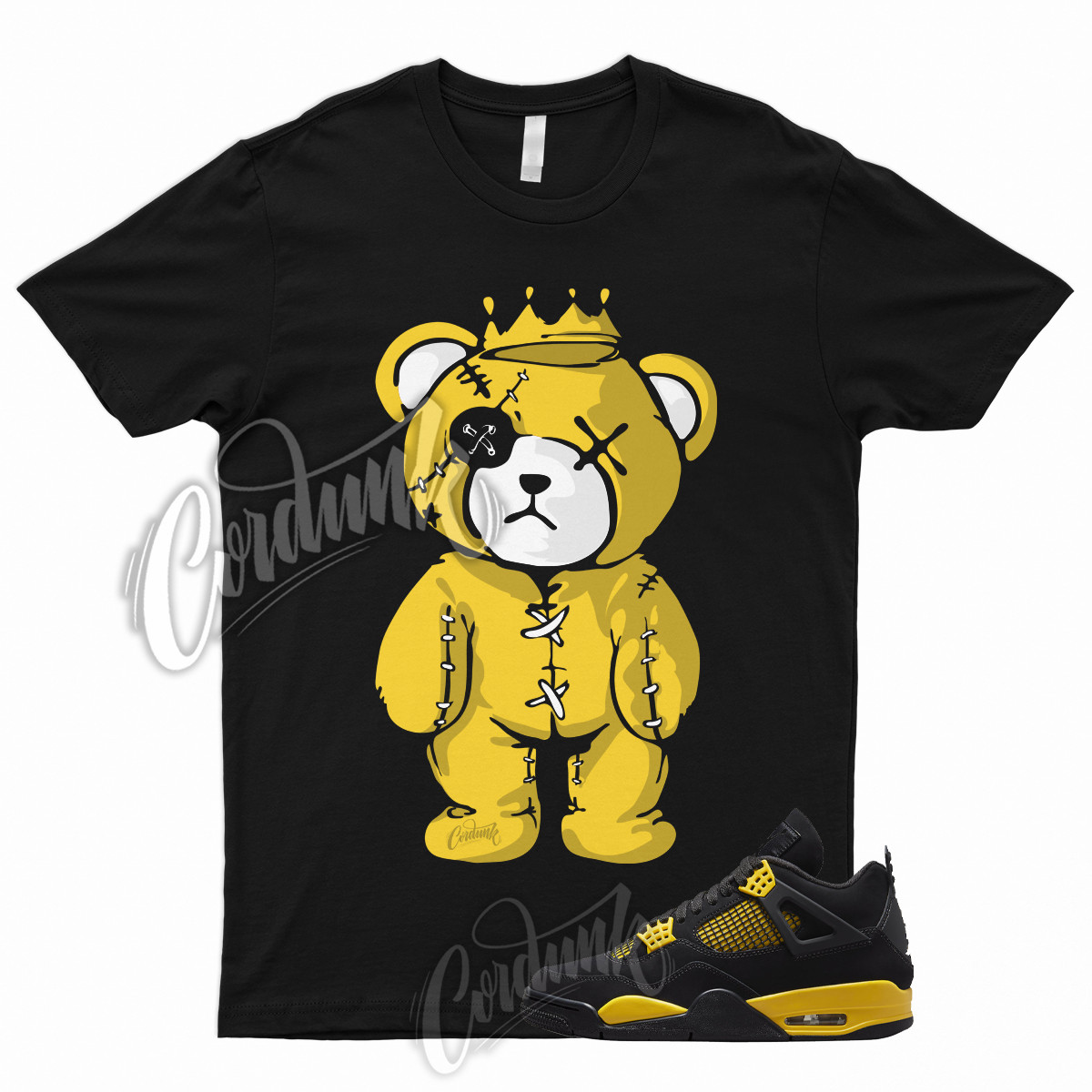 CROWN T Shirt to Match 4 Retro Tour Yellow Thunder Lightning Low Mid 1