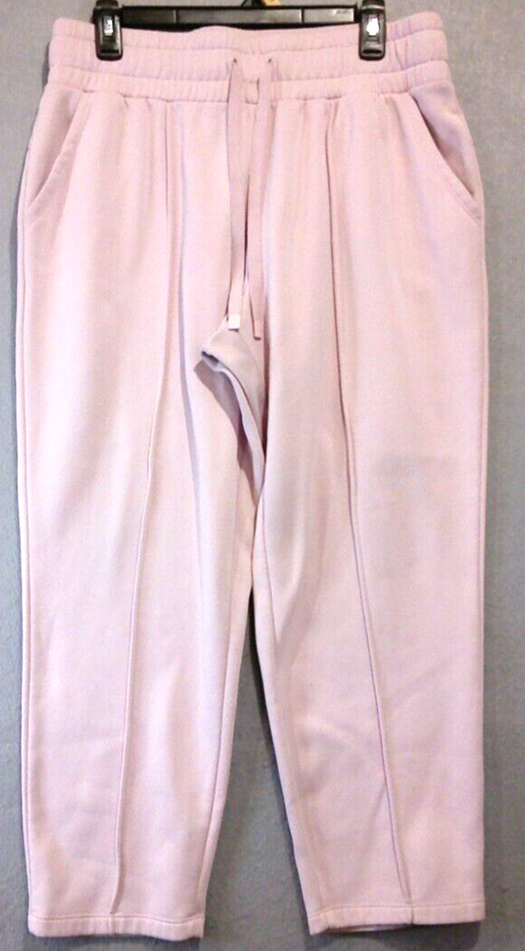 Xersion Quick-Dry Activewear Jogger Pant Pink Sz L Stretch Waist Pockets Comfort