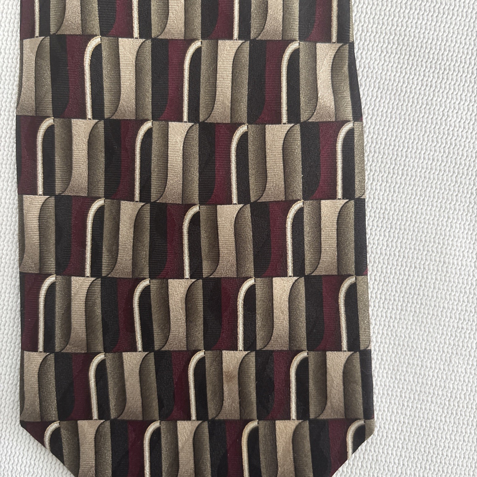 Studio Z Extra Long 64 Inches Men’s Necktie 100% Imported Silk Geometric Necktie