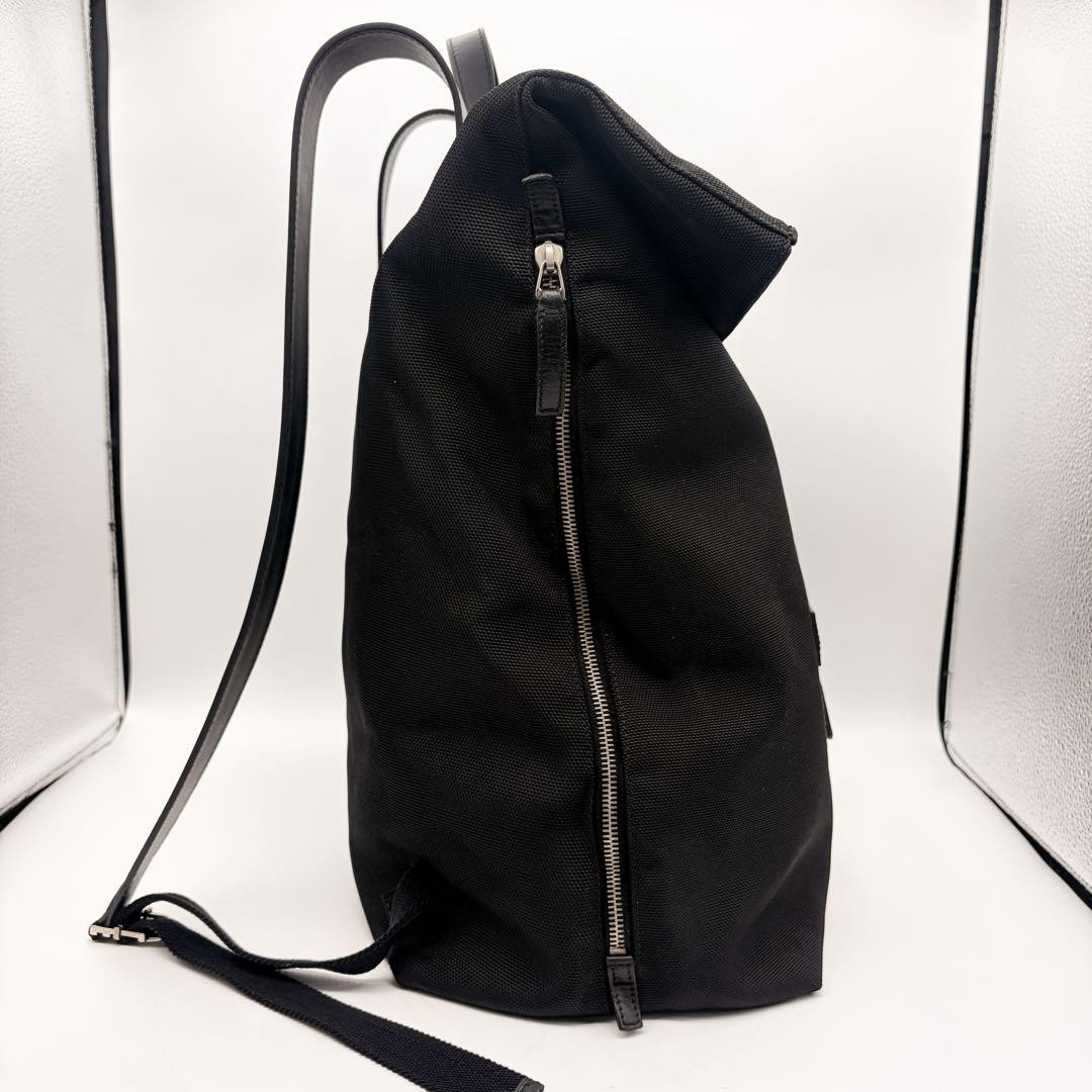 Gucci backpack techno canvas Sherry line leather black Gift Present 0611b
