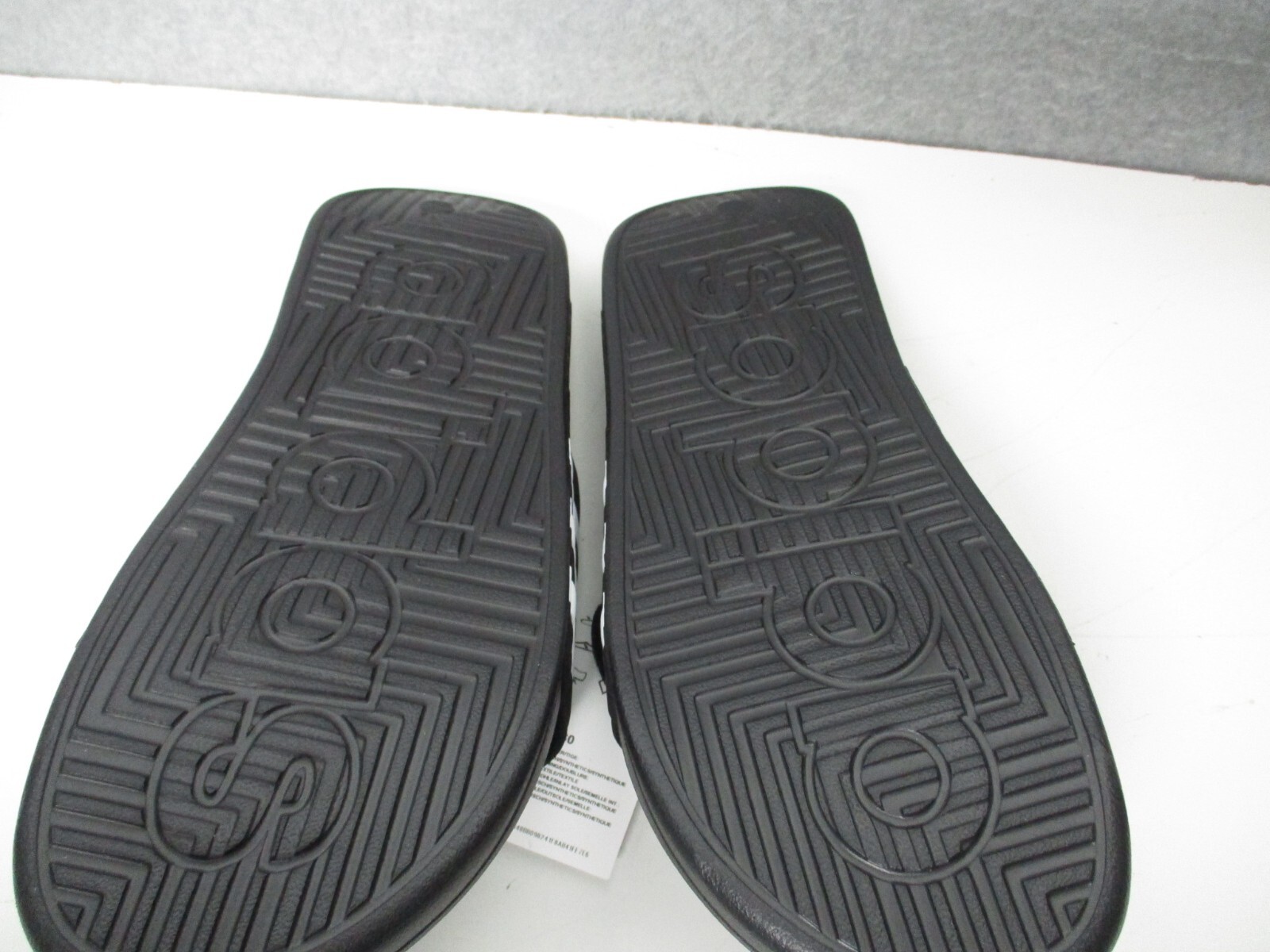 Adidas Adissage Sandals Slides Black/White Mens Sz 10 Womens Sz 11