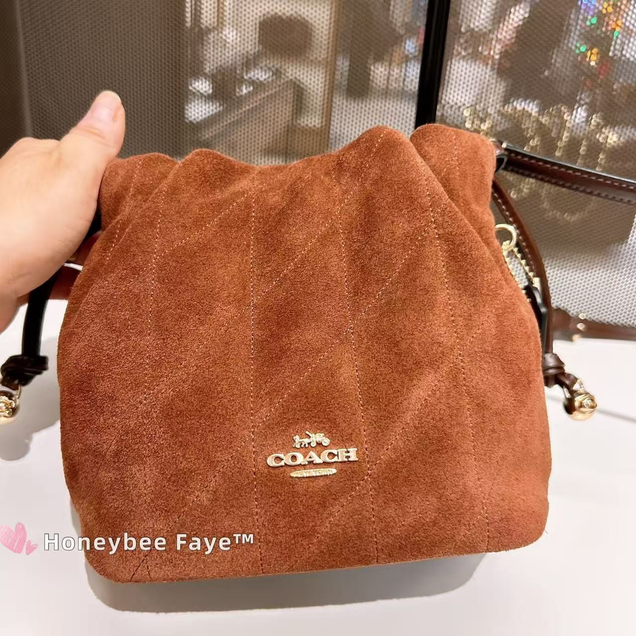 NWT Coach Faye Mini Drawstring Bag With Quilting CDB69/CDC42
