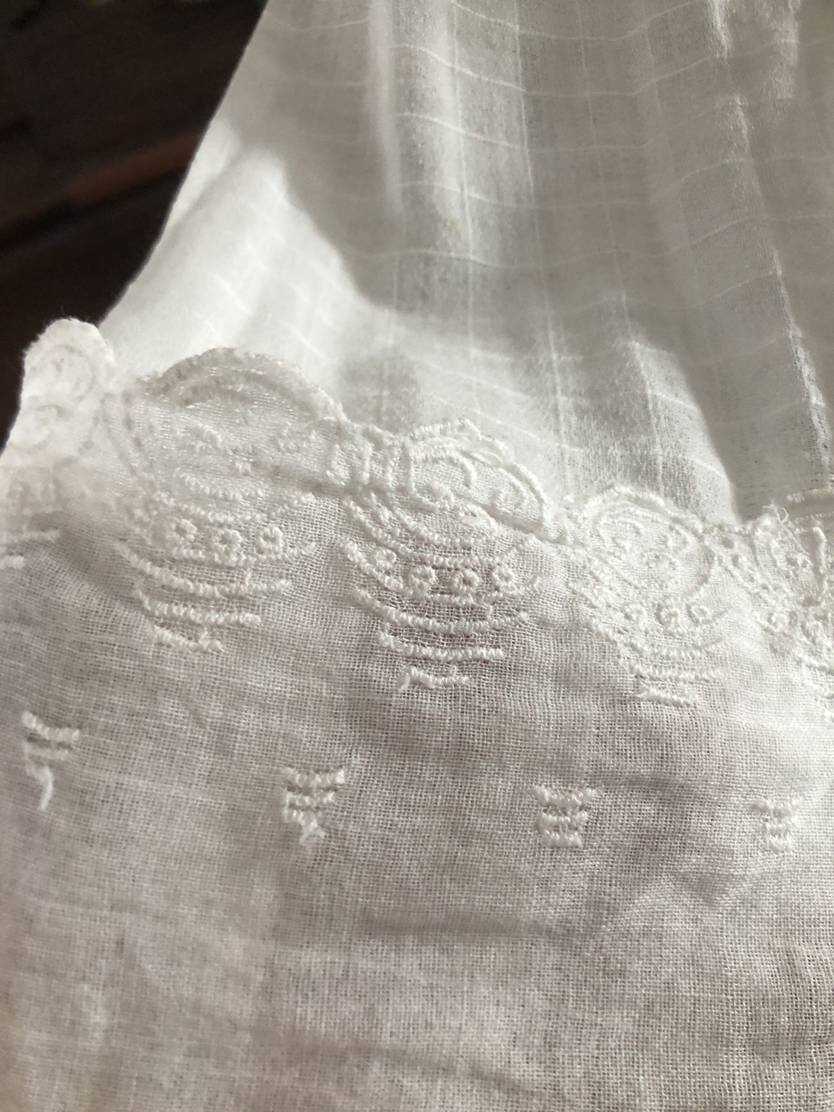 Vintage Antique 1900’s Embroidery Trim Fine Cotton Pretty Detail Blouse B 34/36”