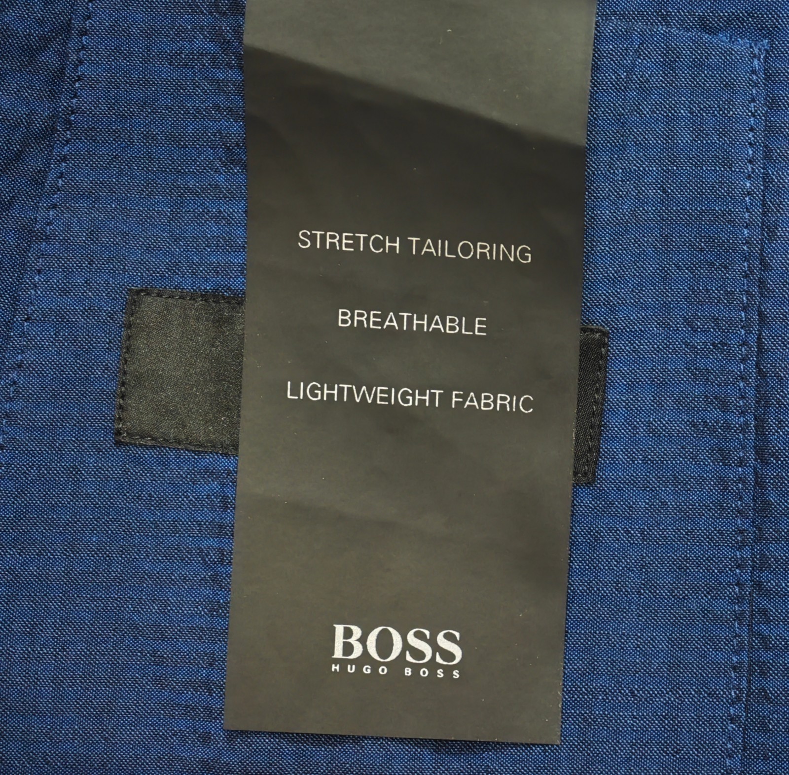 Hugo Boss Nold2 Slim Fit Blazer Men 48 Navy Virgin Wool Stretch Tailored Jacket