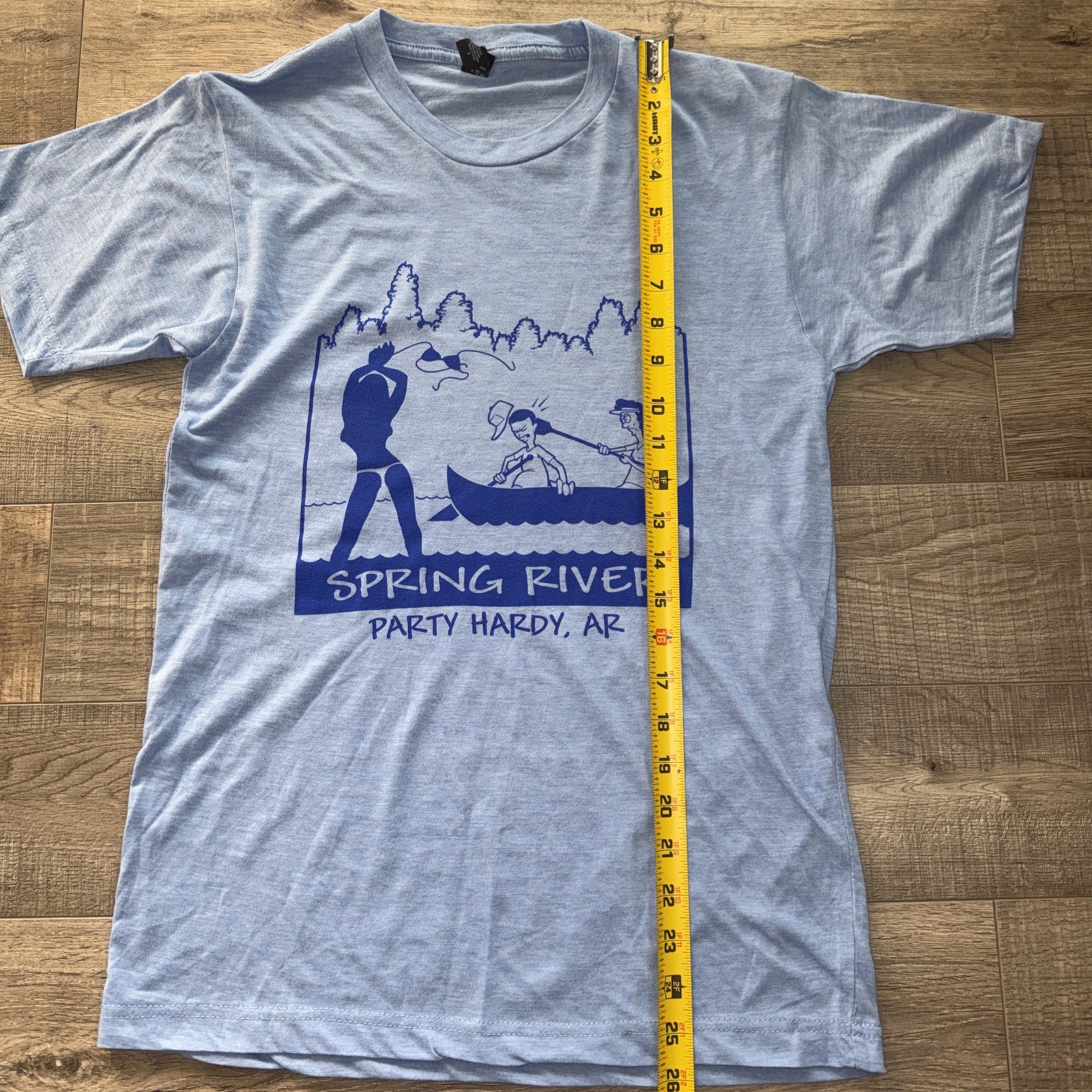 Men’s Blue Vintage Style Spring River Recreation Arkansas T-shirt Size-small🔥👀