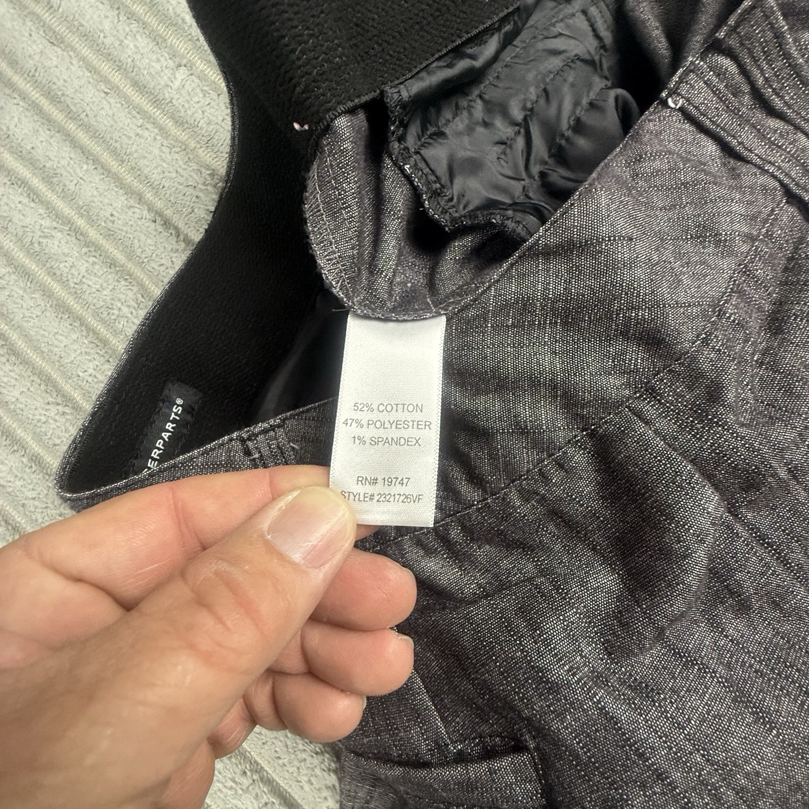 Counterparts Womens Cropped Pants Size 10 (31×23) Gray Capri Stretch Trouser