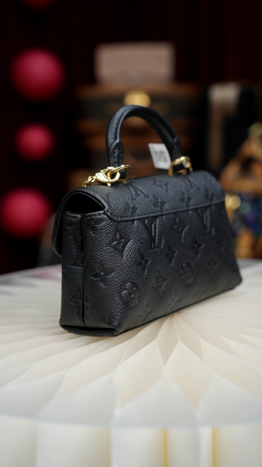 LOUIS VUITTON Madeleine Monogram Empreinte Top Handle Chain Shoulder bag Women