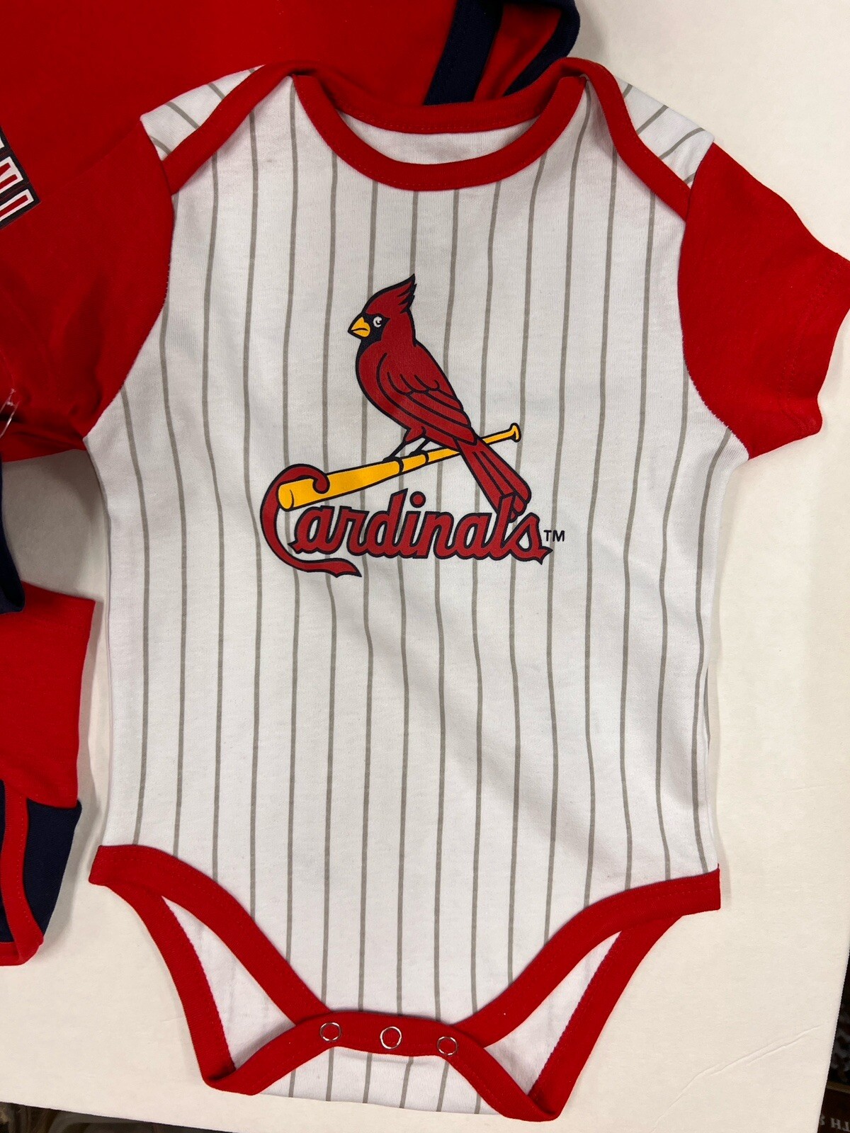 3 Pack St. Louis Cardinals baseball 3 Designs One Piece bodysuits Baby Clothing