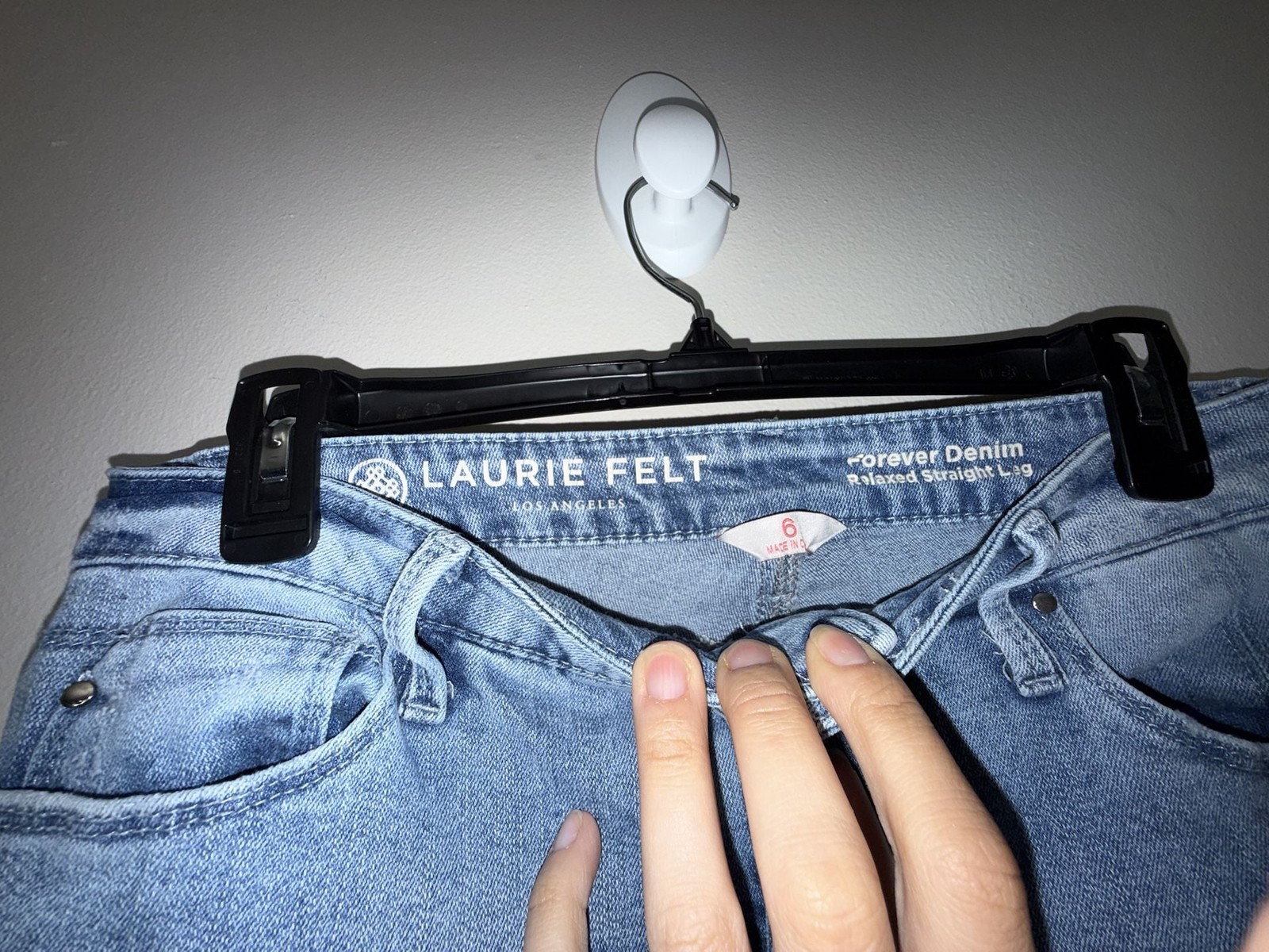 Laurie Felt Los Angeles Forever Denim Relaxed Straight Leg Jeans Size 6