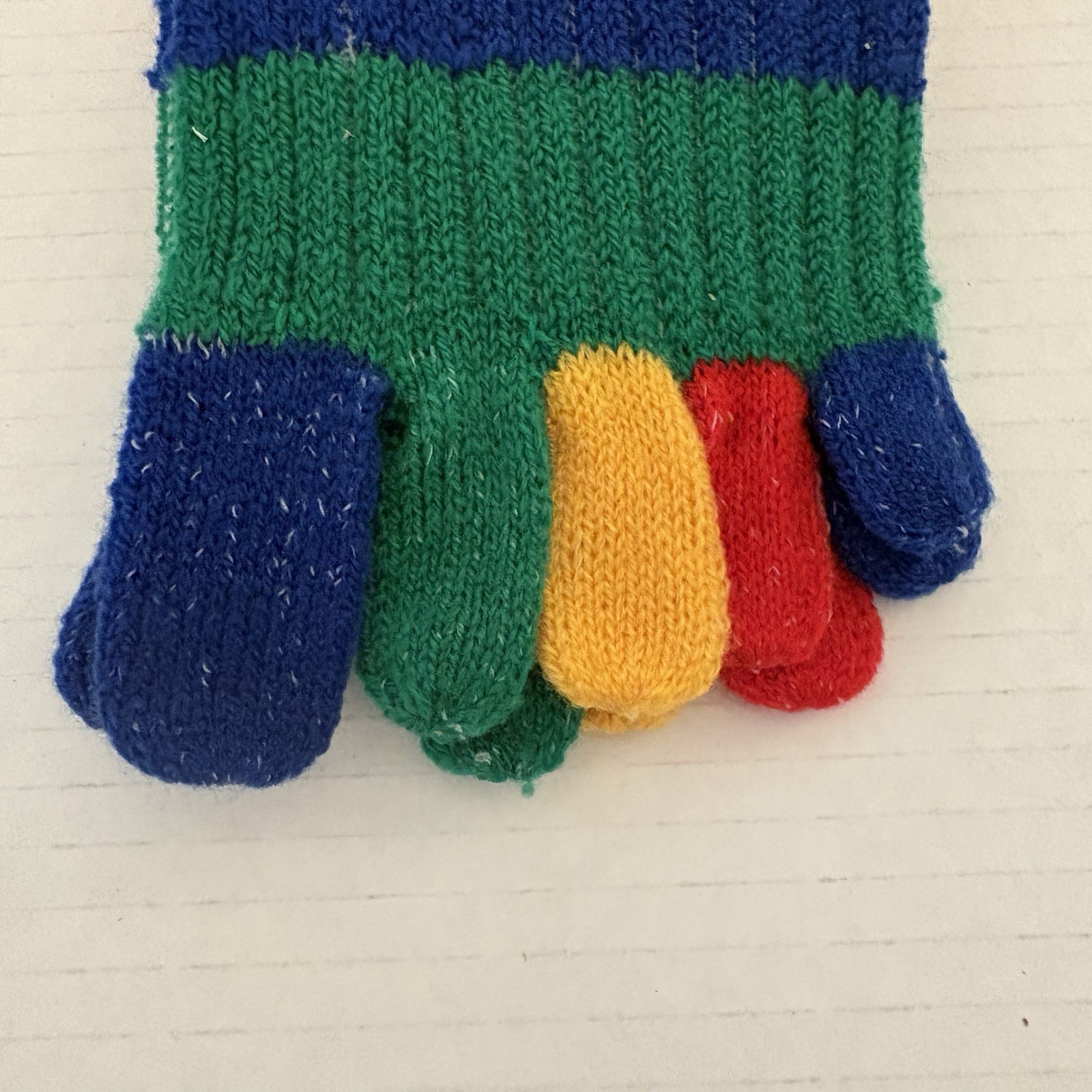 VTG 90s Retro Y2K Individual Toe Socks Rainbow Striped Novelty Funky NWT