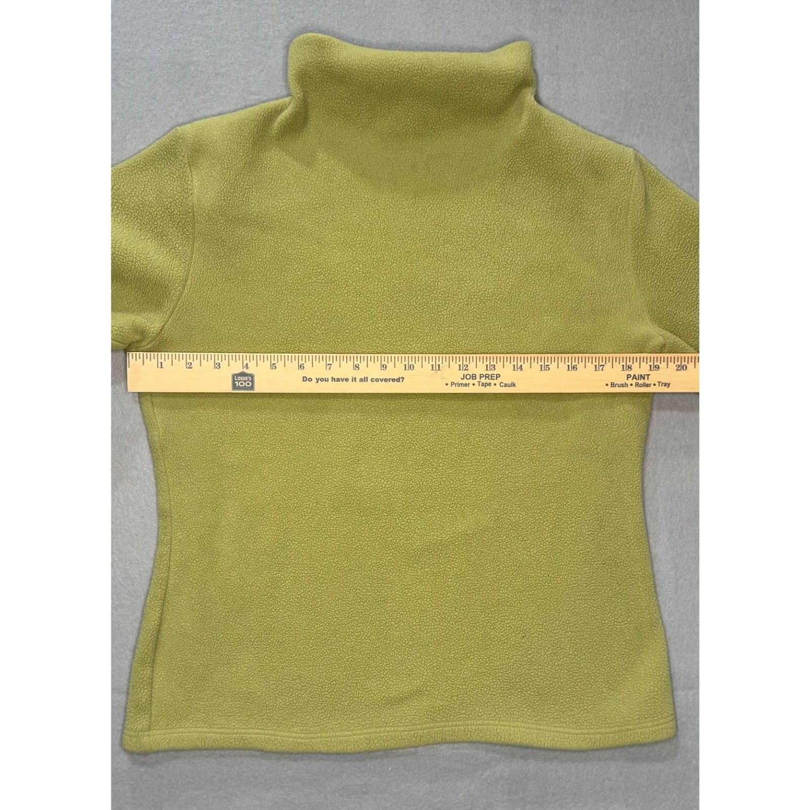L.L.Bean Chartreuse Green Fleece Mock Neck Pullover a Cozy Classic! Size S