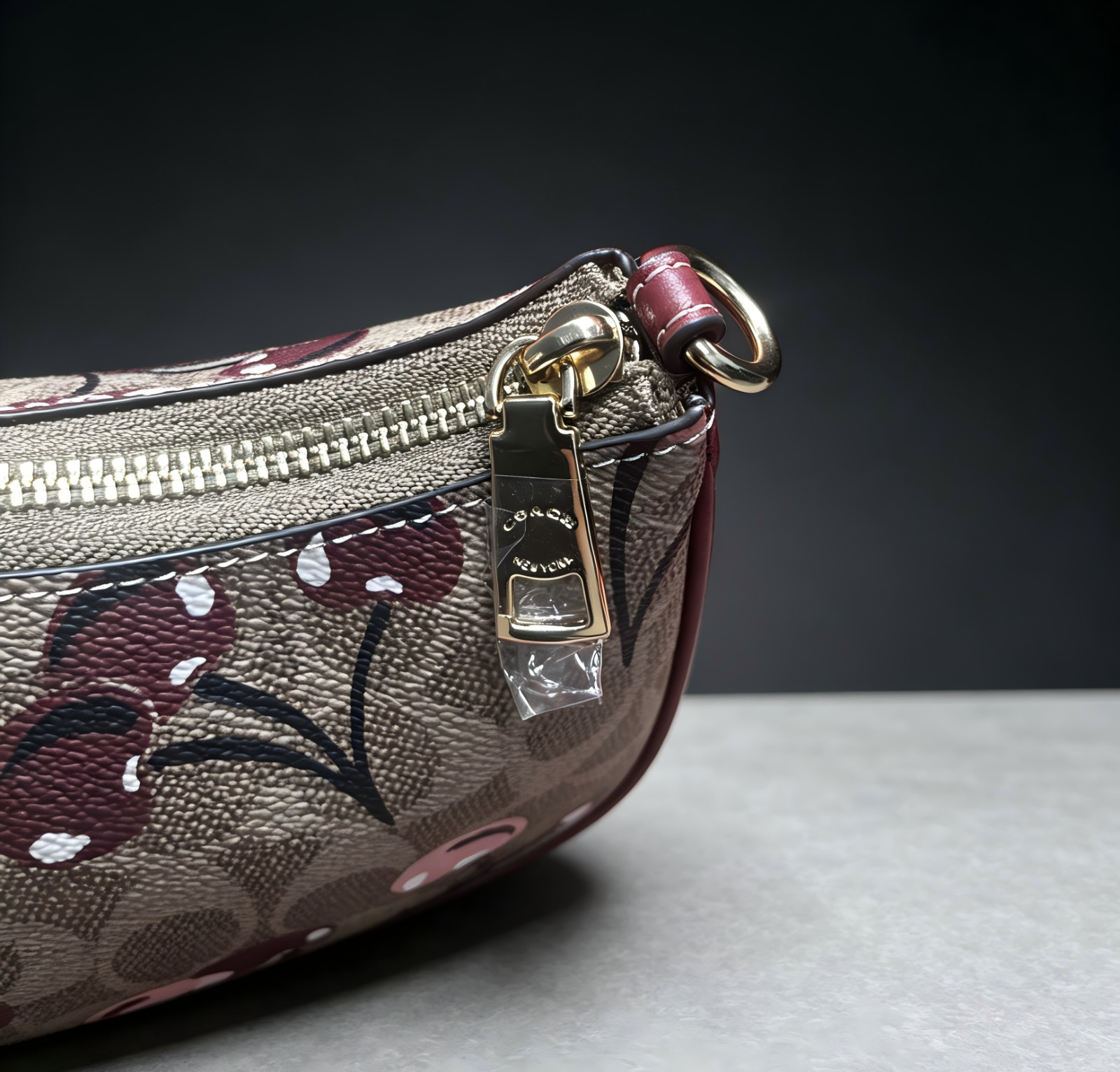 Coach Women’s Classic Teri Cherry Canvas Monogram Shoulder/Crossbody Bag New