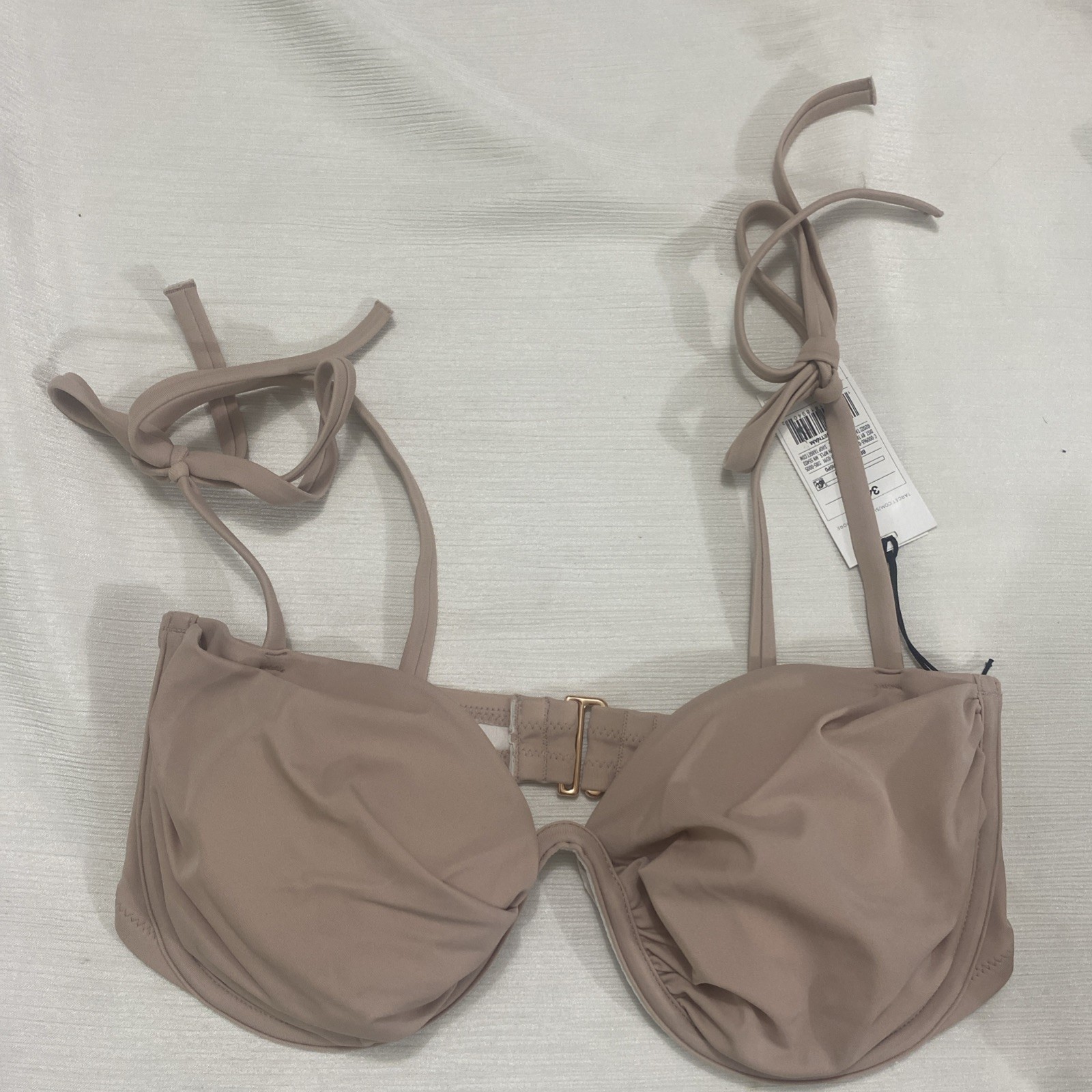 Shade & Shore – Womens Brown Pink Bikini Top – Size 34DD