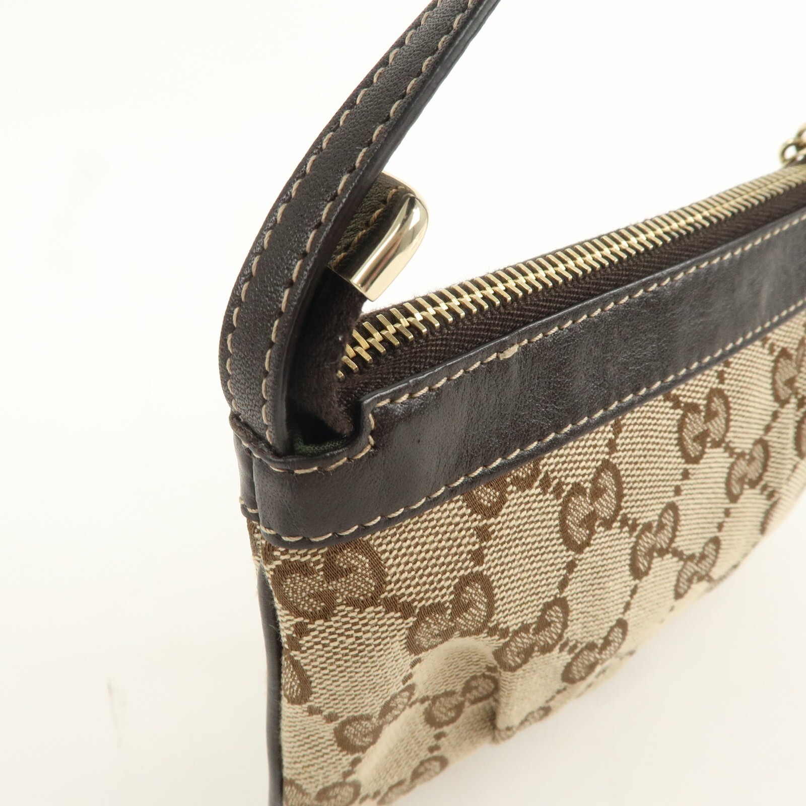 GUCCI Interlocking G GG Shoulder Bag Canvas Leather 212216 Auth Used