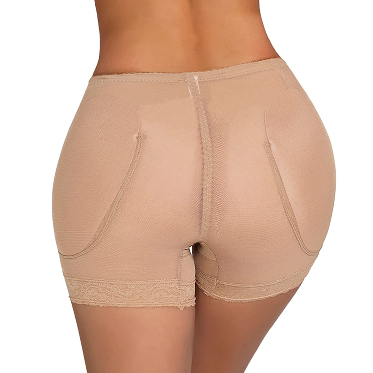Homgro Women’s Hip Pads Shapewear Padded Shaping Thigh Shorts Dip 0-2, NUDE-11